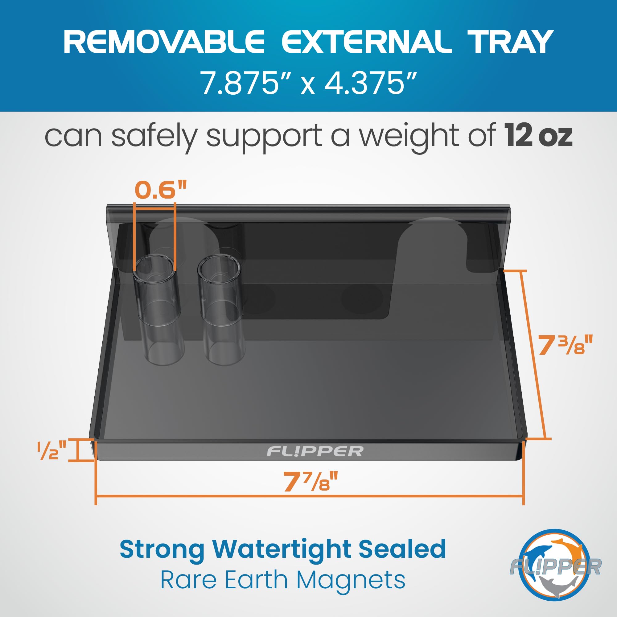 Fl!Pper Flipper Magnetic Frag Station Aquarium Rack With Removeable Shelf For Aquatic Coral Reefs - Holds 14 Frags - Black