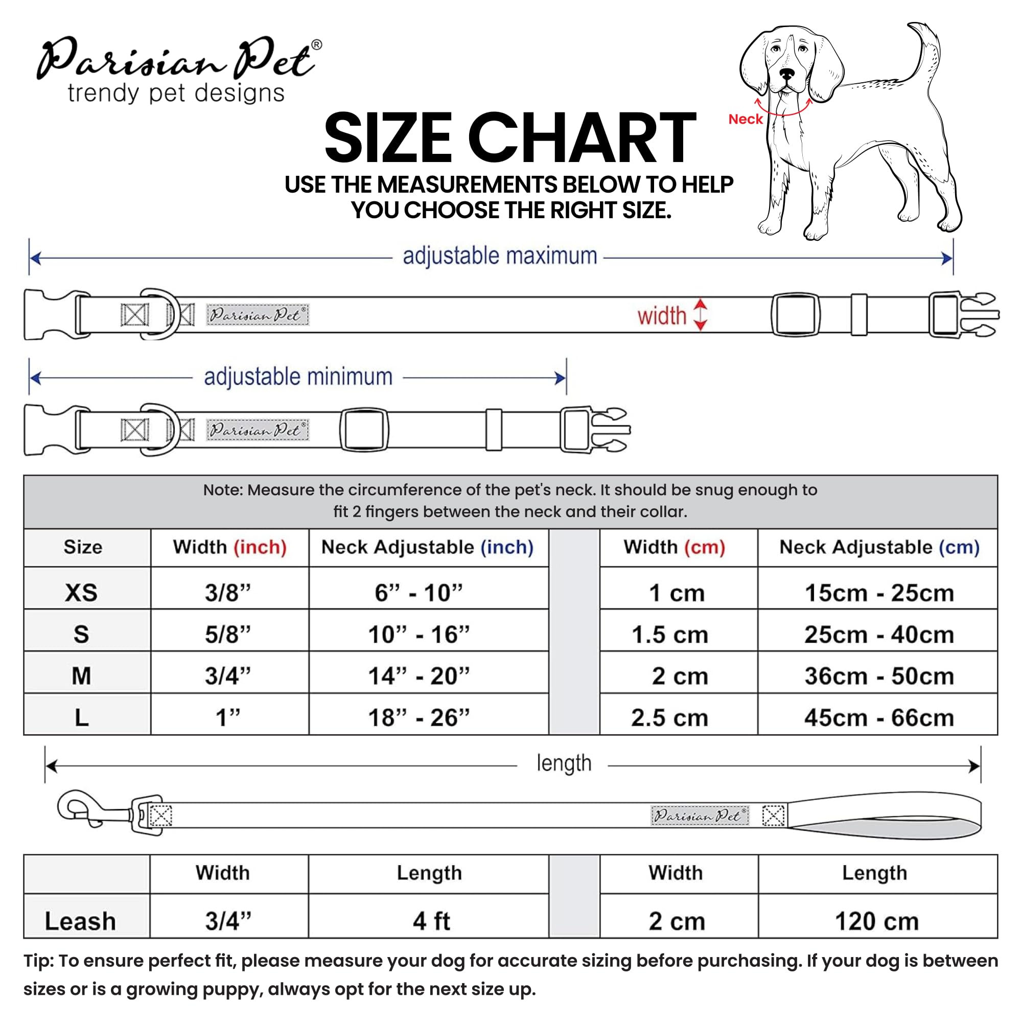 Parisian Pet Dog Collar - Adjustable “ Scottish Red Plaid “ Pattern Puppies Collar - Comfortable, Nylon Dog Collar - Breathable Dog Collars For Large Dogs L