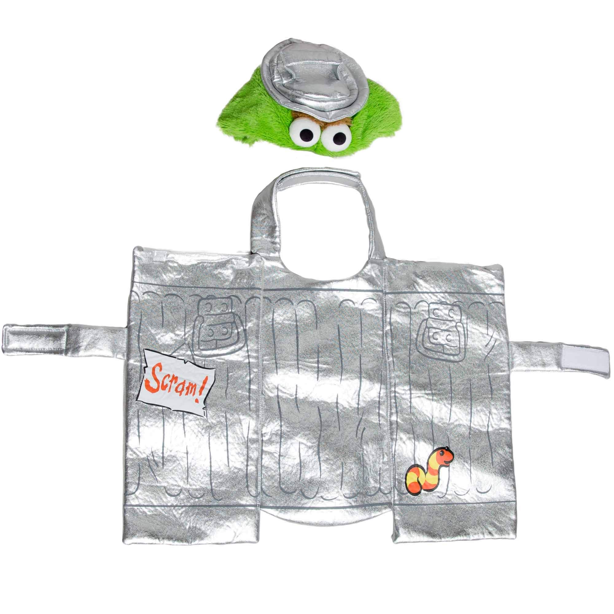 PET KREWE Large Oscar The Grouch Dog Costume - Silver X-Large for Halloween, Christmas, Parties - Fits Small to Extra Large Pets