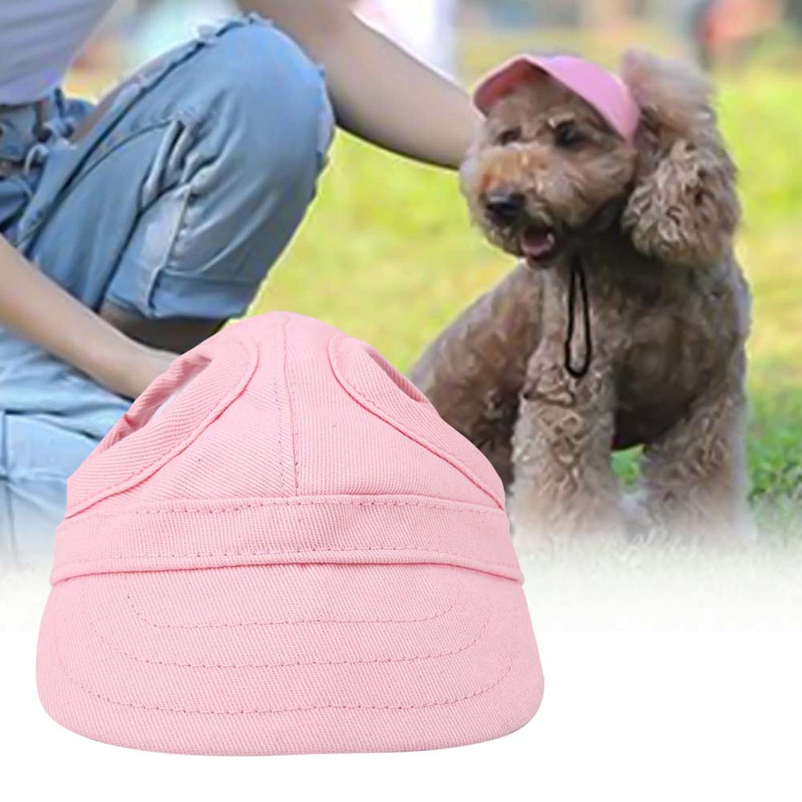 Pet Dog Hat Cat Dog Baseball, Pet Sunbonnet With Ear Holes Adjustable Stripe, Cute Pet Dog Travel Sport Hat For Spring Summer Hi