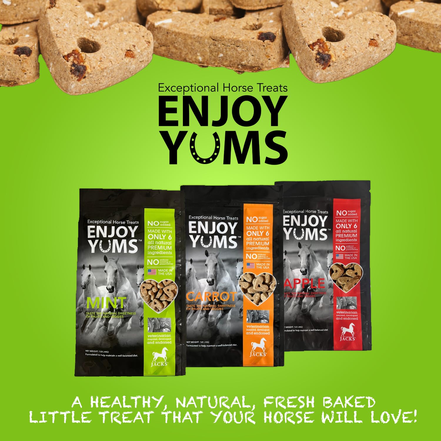 Enjoy Yums Horse Treats (5LB, Mint)