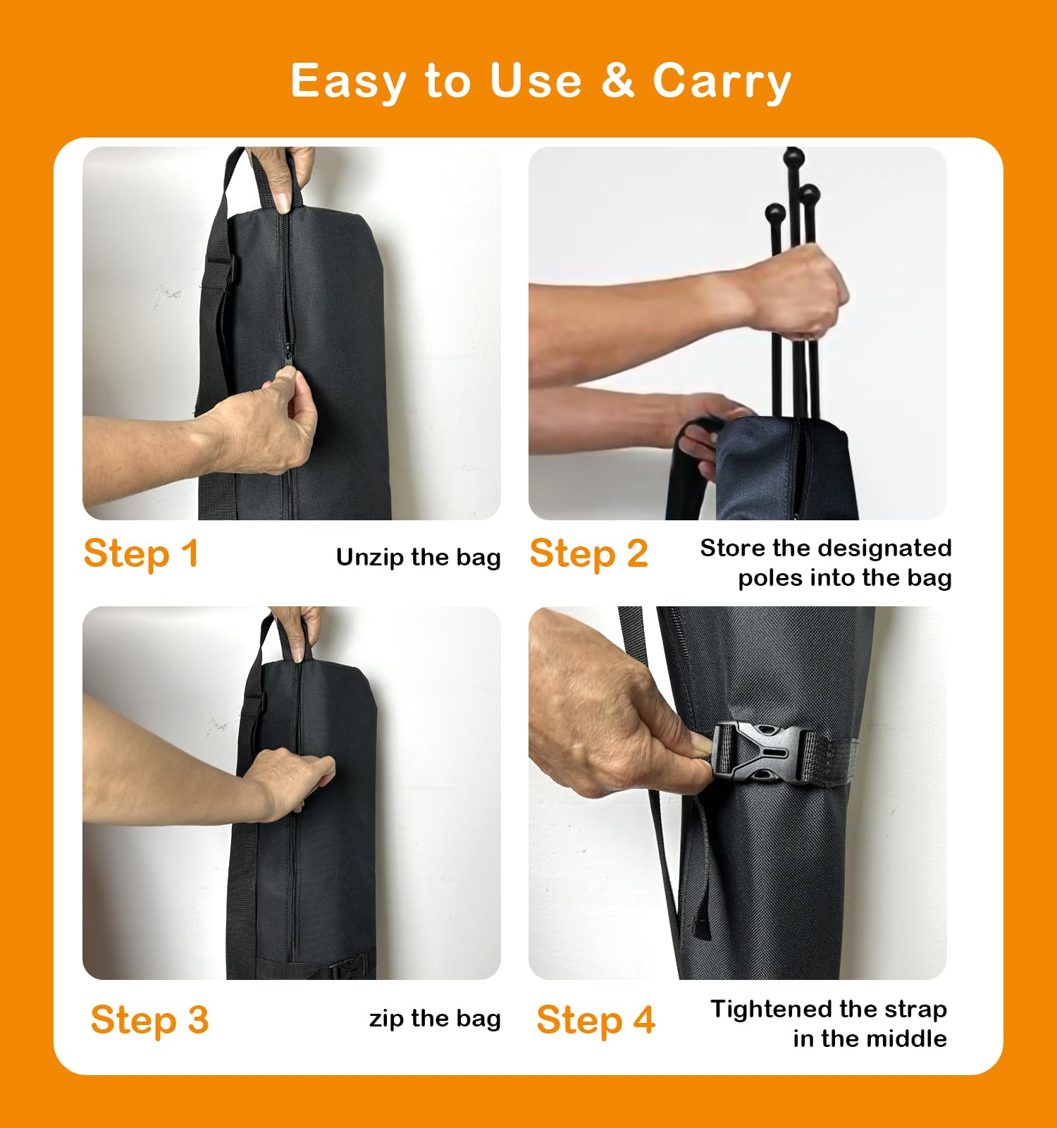 Dog Playpen Stakes Storage Bag, Waterproof Heavy Duty Dog Fence Stake Storage Bag With Carrying Strap Fits All 24 Inch Dog Pen,