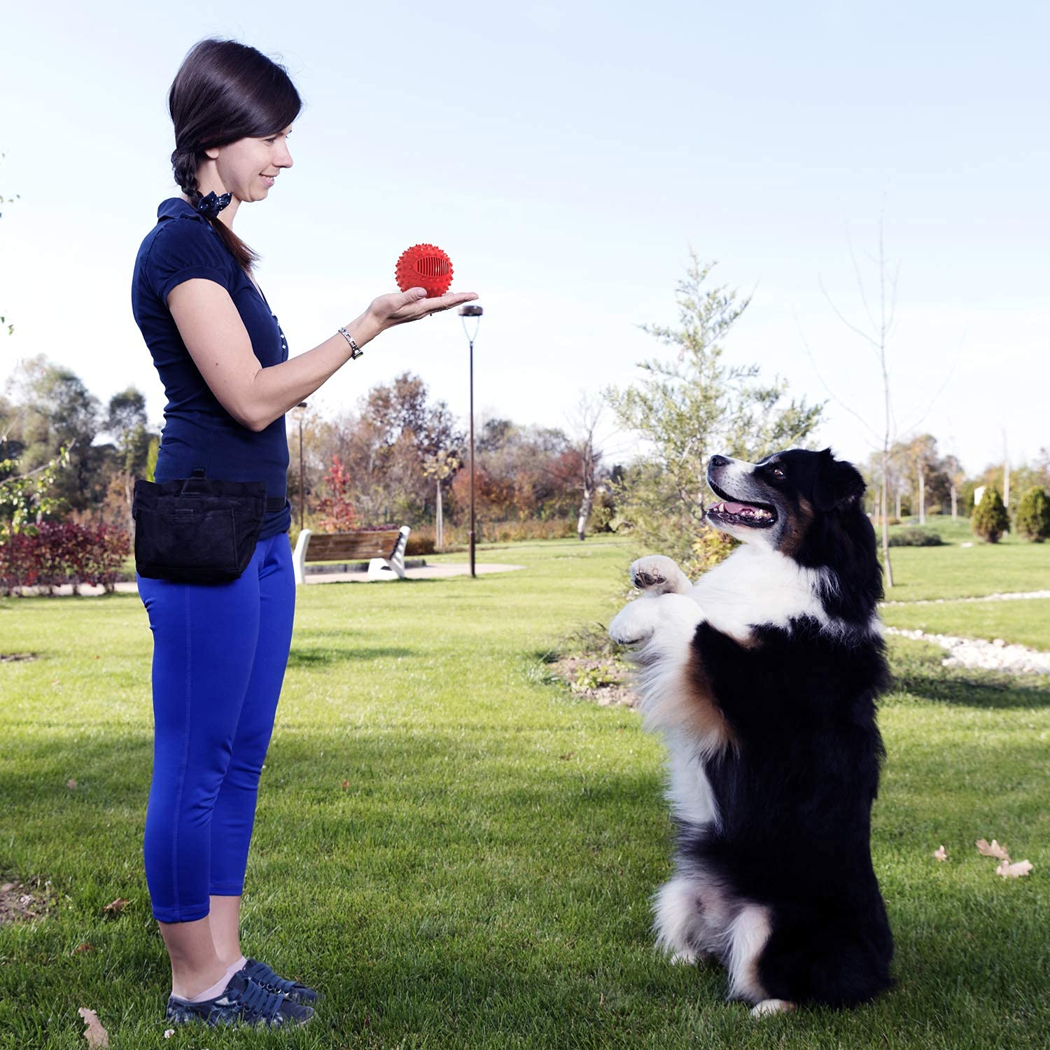 Petizer 4' Squeaky Dog Balls For Aggressive Chewers, Durable Interactive Dog Chew Toys For Teething, Floatable Indestructible Rubber Spiky Ball, Tough Pet Toys For Small, Medium & Large Breeds
