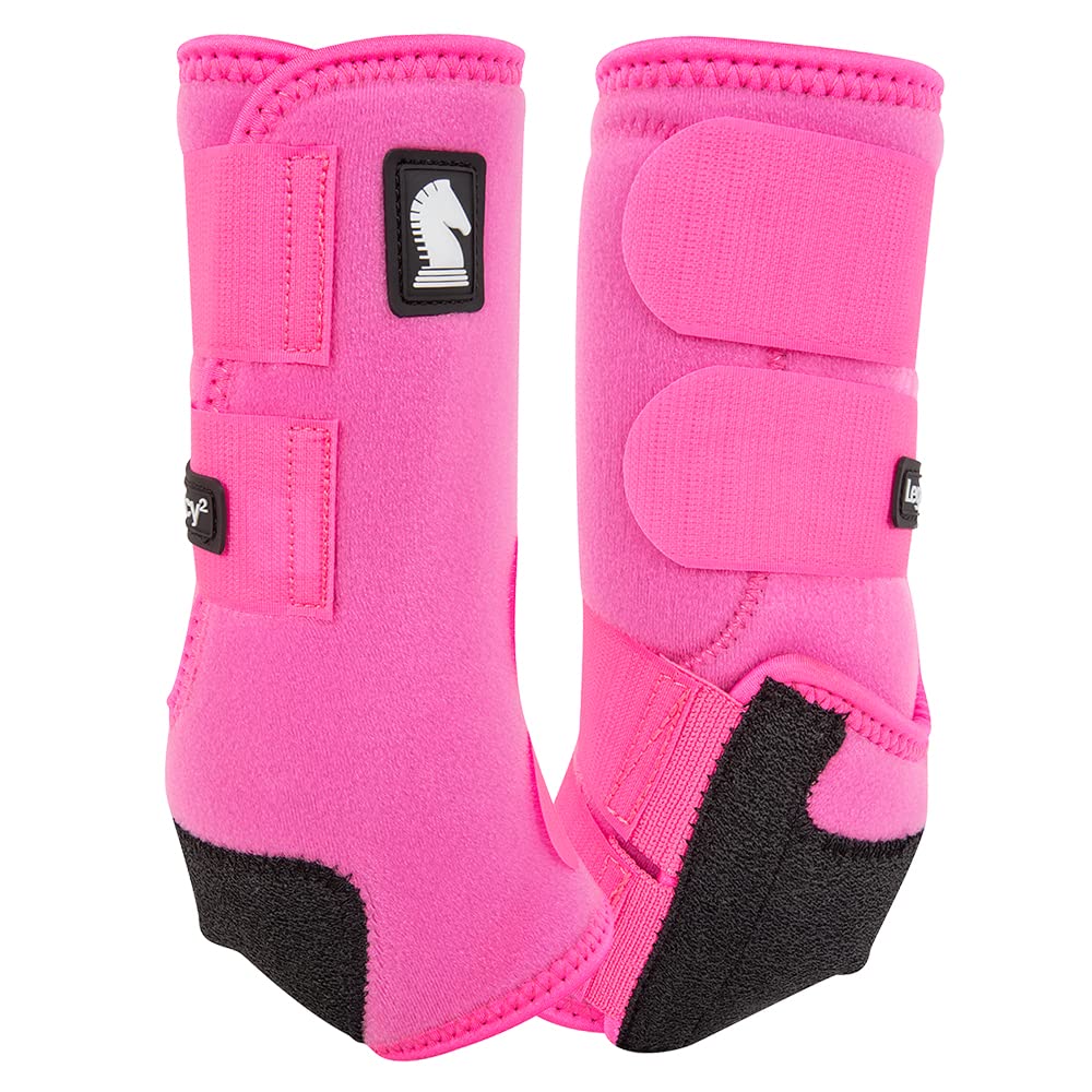 Classic Equine Legacy2 Support Boots, Front (Hot Pink, Large)
