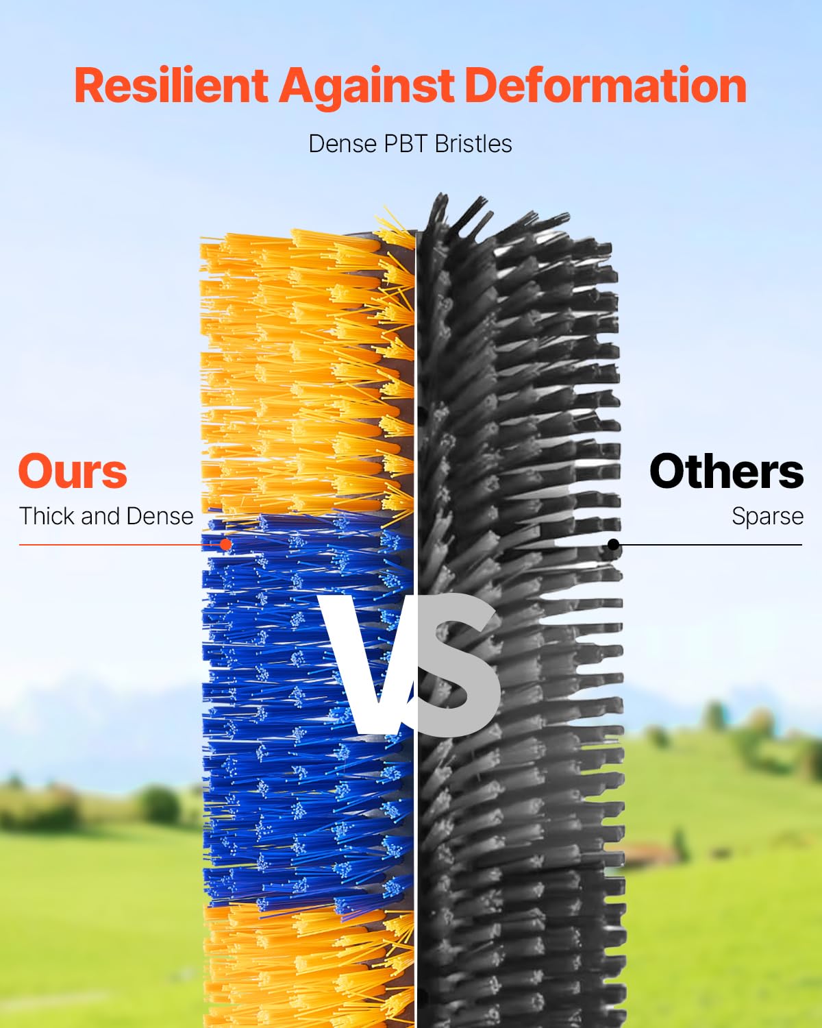 VEVOR Livestock Scratching Brush, 2 Pcs Horse Brush with 4 Screws, 17.1 x 7.5 in Cow Scratcher, for Back Itch Relief & Keep Clea