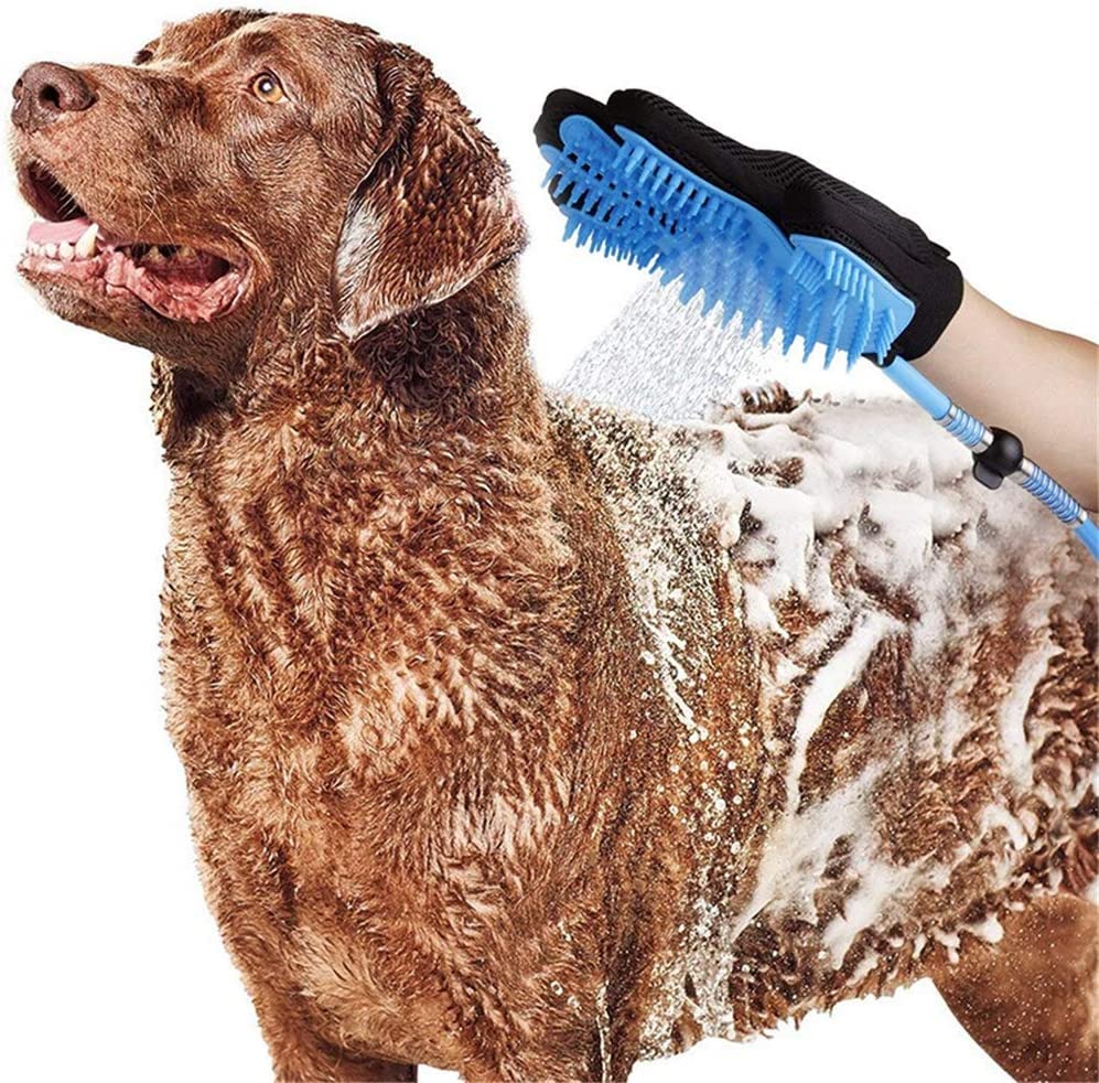 Citaaz Dog Bath Brush, 2 In 1 Dog Shower Attachment, Dog Shower Tool With Sprayer,Pet Grooming Gloves For Long And Short Hair Do