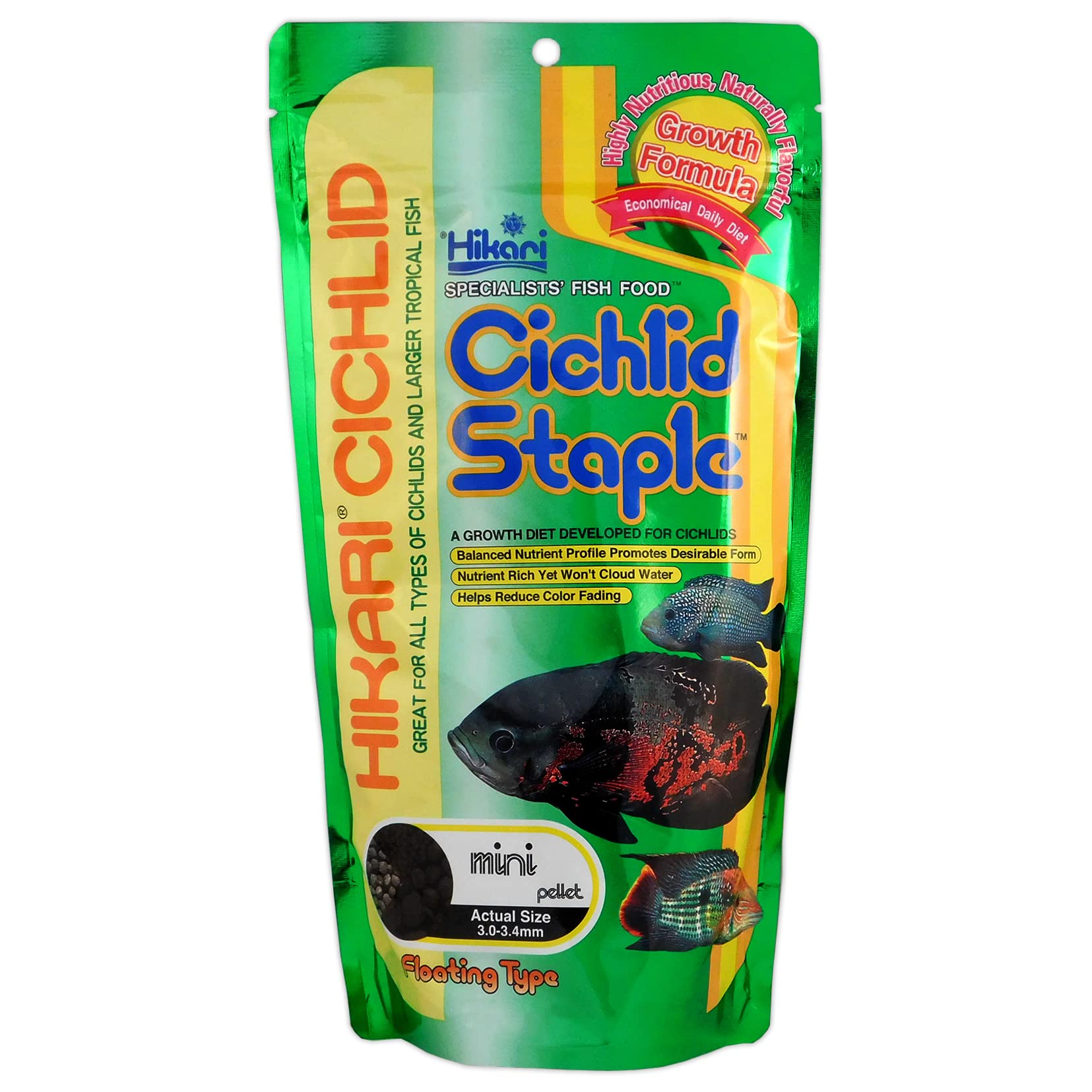 Hikari 2-Ounce Cichlid Staple Floating Pellets For Pets, Mini