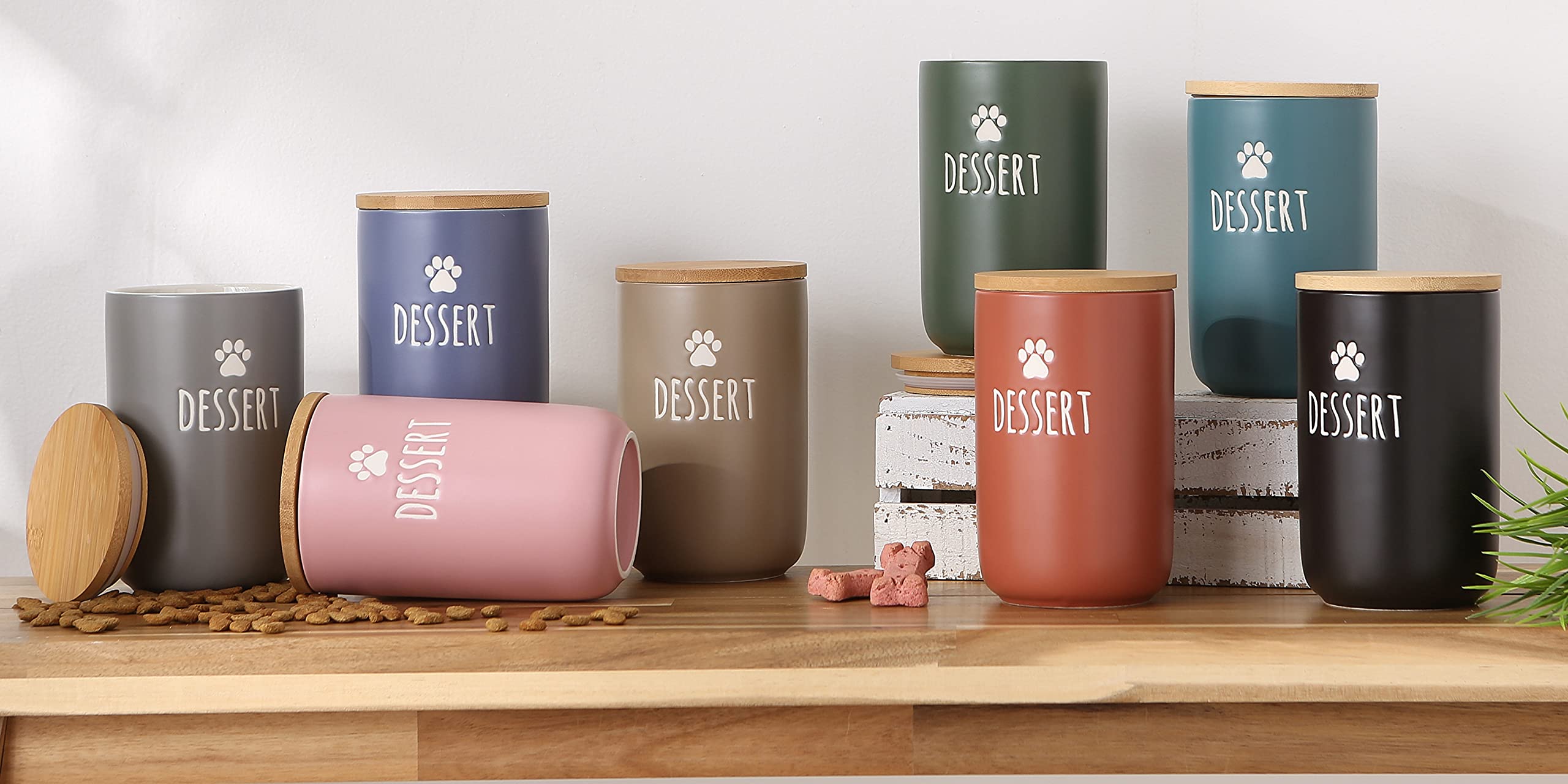 DII Dessert Terra Cotta Ceramic Treat Canister