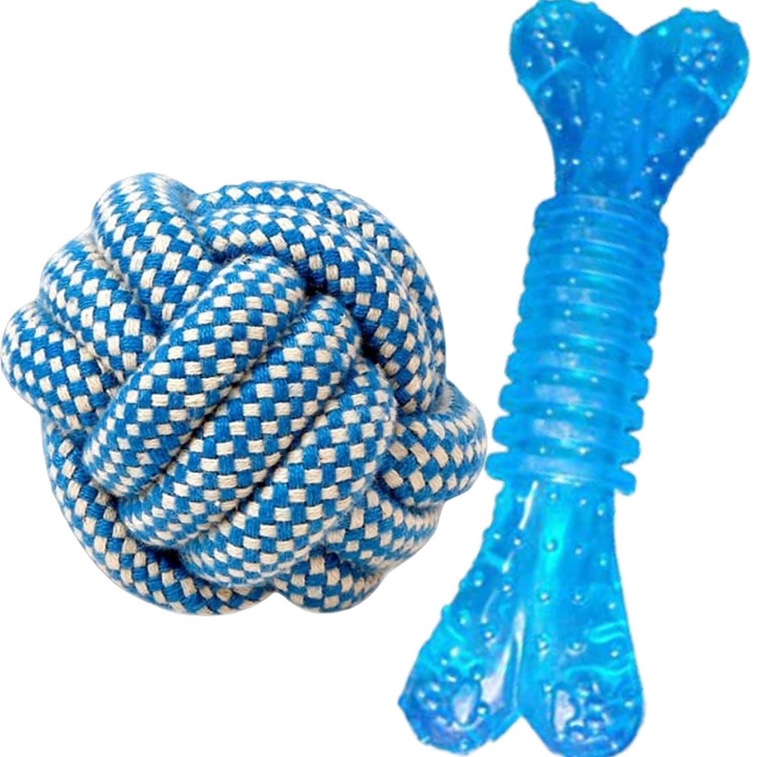 Picckola International Chew Toy Teething Toy  Cotton Ball|Grip Bone Toy Spike Chew Toy | For Small Dogs Medium Dogs & Puppies 