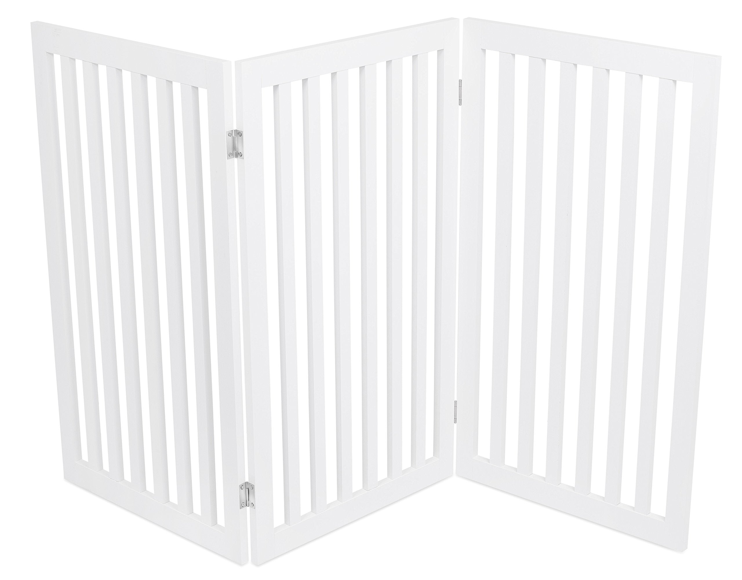 InternetS Best Traditional Pet Gate - 3 Panel - 36 Tall - White