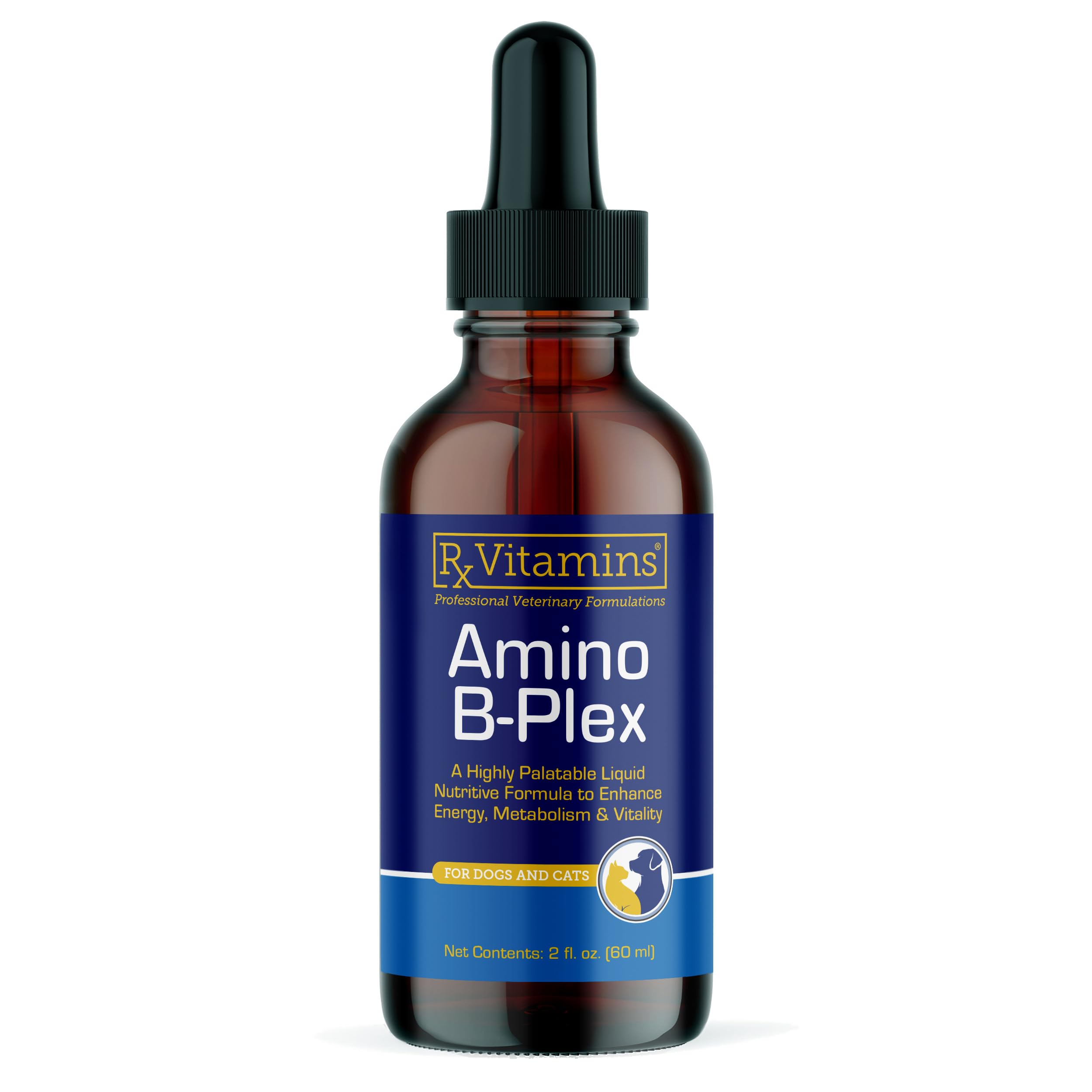 Rx Vitamins Amino B Plex Cat & Dog Supplement - Vitamin B Complex Liquid Plus Amino Acids for Dogs & Cats - Appetite Booster and