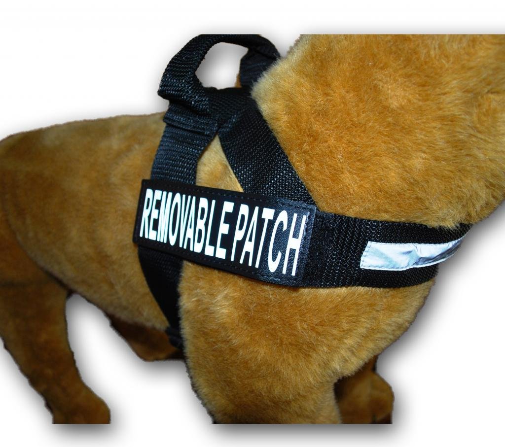 Do Not Pet Nylon Strap Service Dog Harness No Pull Guide Assistance Comes With 2 Reflective Do Not Pet Removable Patches. Please Measure Your Dog Before Ordering.