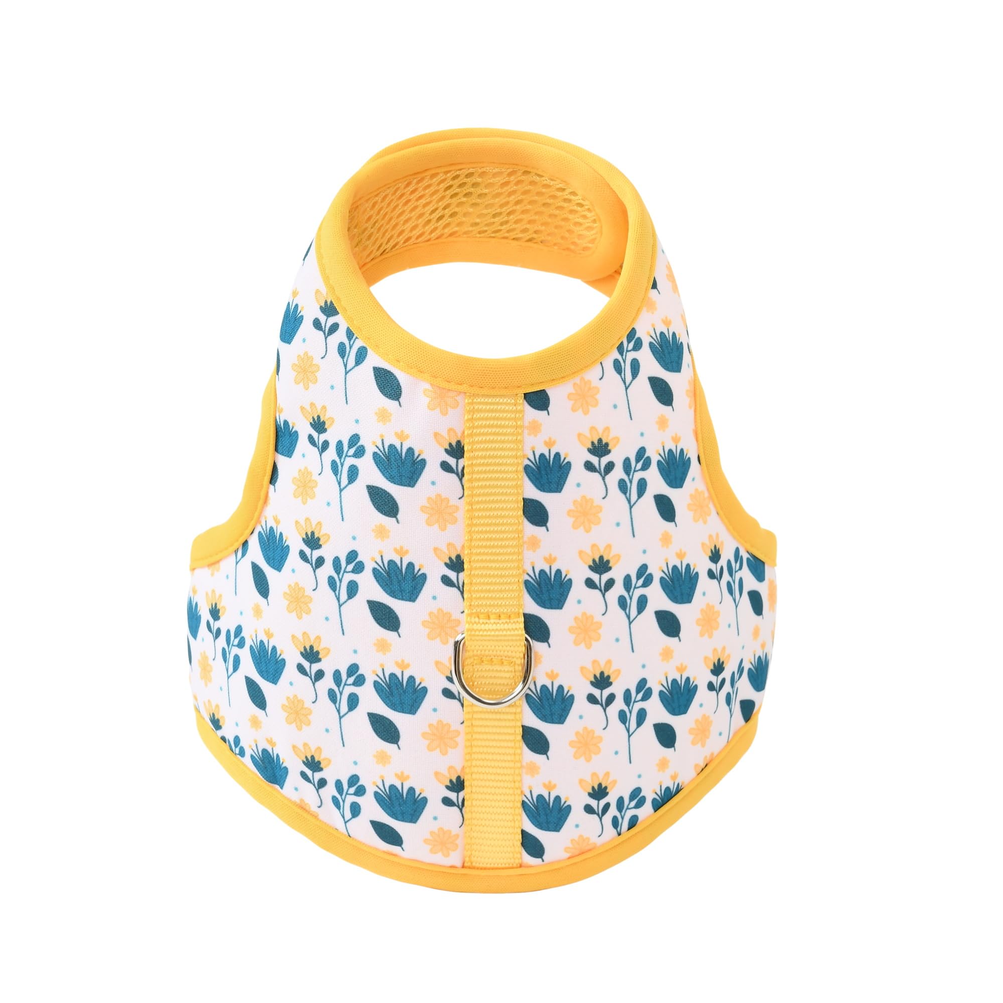 Mile High Life Dog Harness, Air Mesh Floral Vest Harness For 20 Lbs Small Dogs & Cats, Easy Get On Adjustable Easy Closures Both