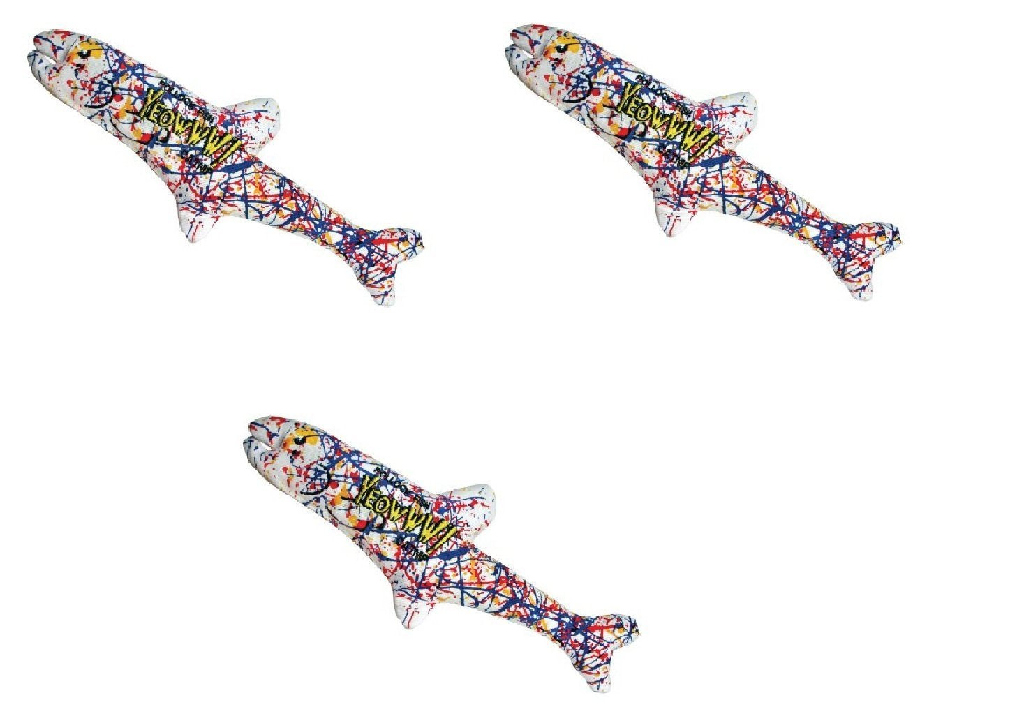 Yeowww! Pollock Fish Catnip Toy, 3 Pack