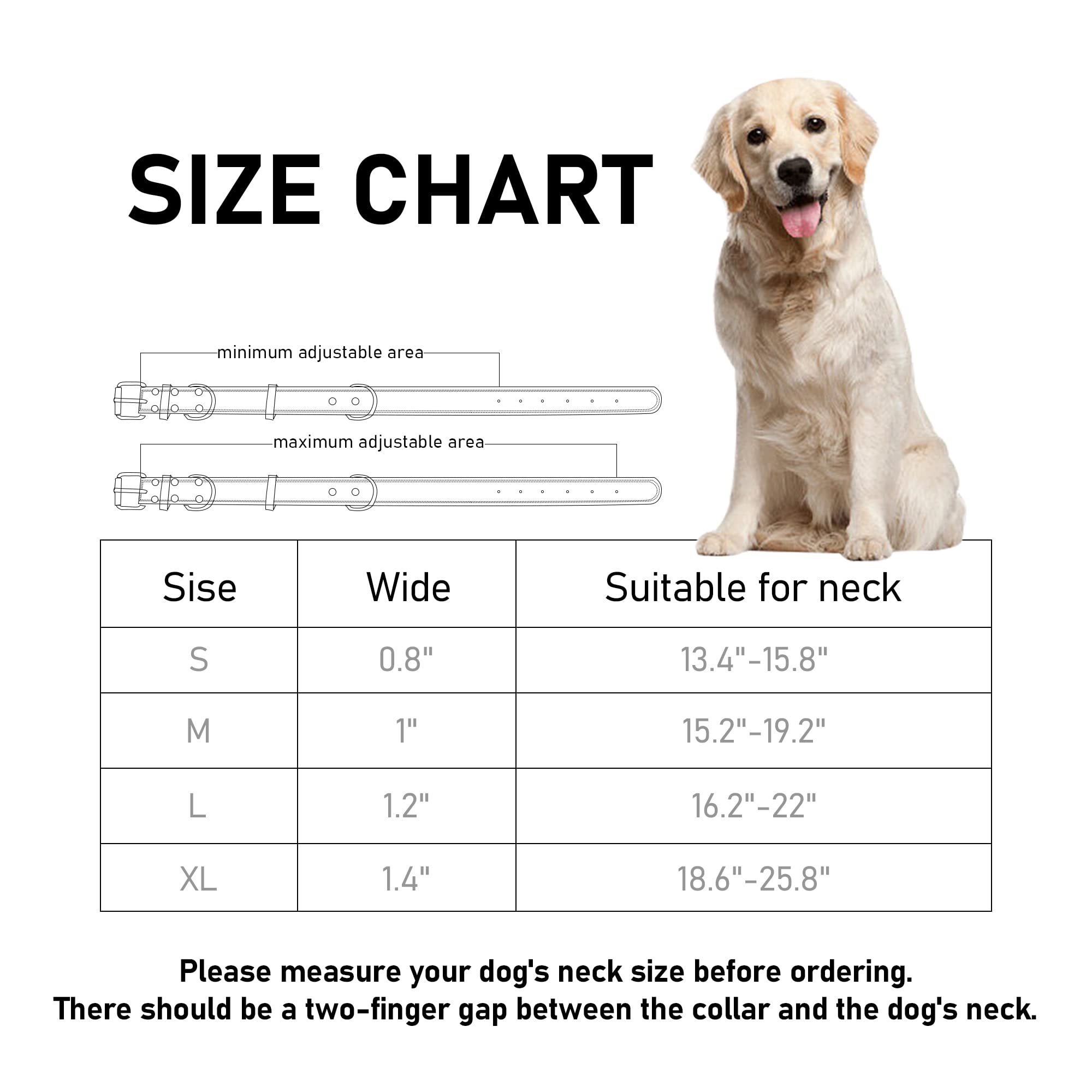 Daihaqiko Dog Collar, Genuine Leather Dog Collar, Heavy Duty Dog Collar, Wide Dog Collar For Small Dog, Medium Dog, Large Dog And Extra Large Dog (L: 1.2' Wide For 17'-23' Neck, Dual Stitch - Brown)
