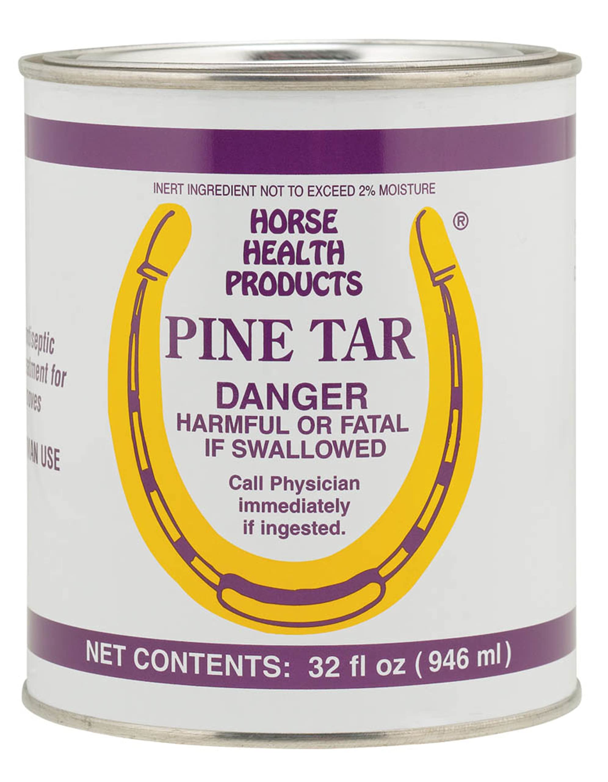 Horse Health Pine Tar, Natural Topical Antiseptic for Use on Horse Hooves, Helps Retain Moisture, Helps Keep Hooves from Crackin