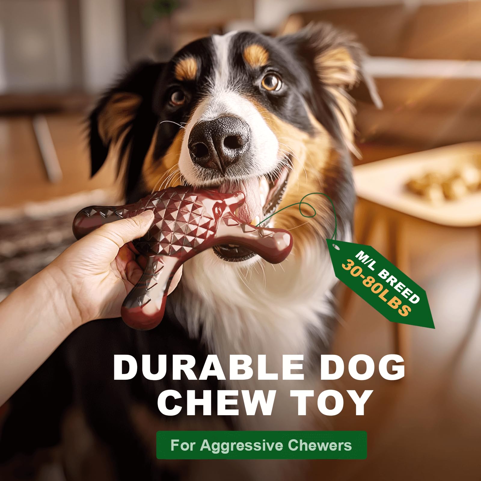 Dog Toys For Aggressive Chewers, Durable Dog Chew Toys For Medium Large Breed, Super Tough Dog Toys For Teething, Interactive Ny