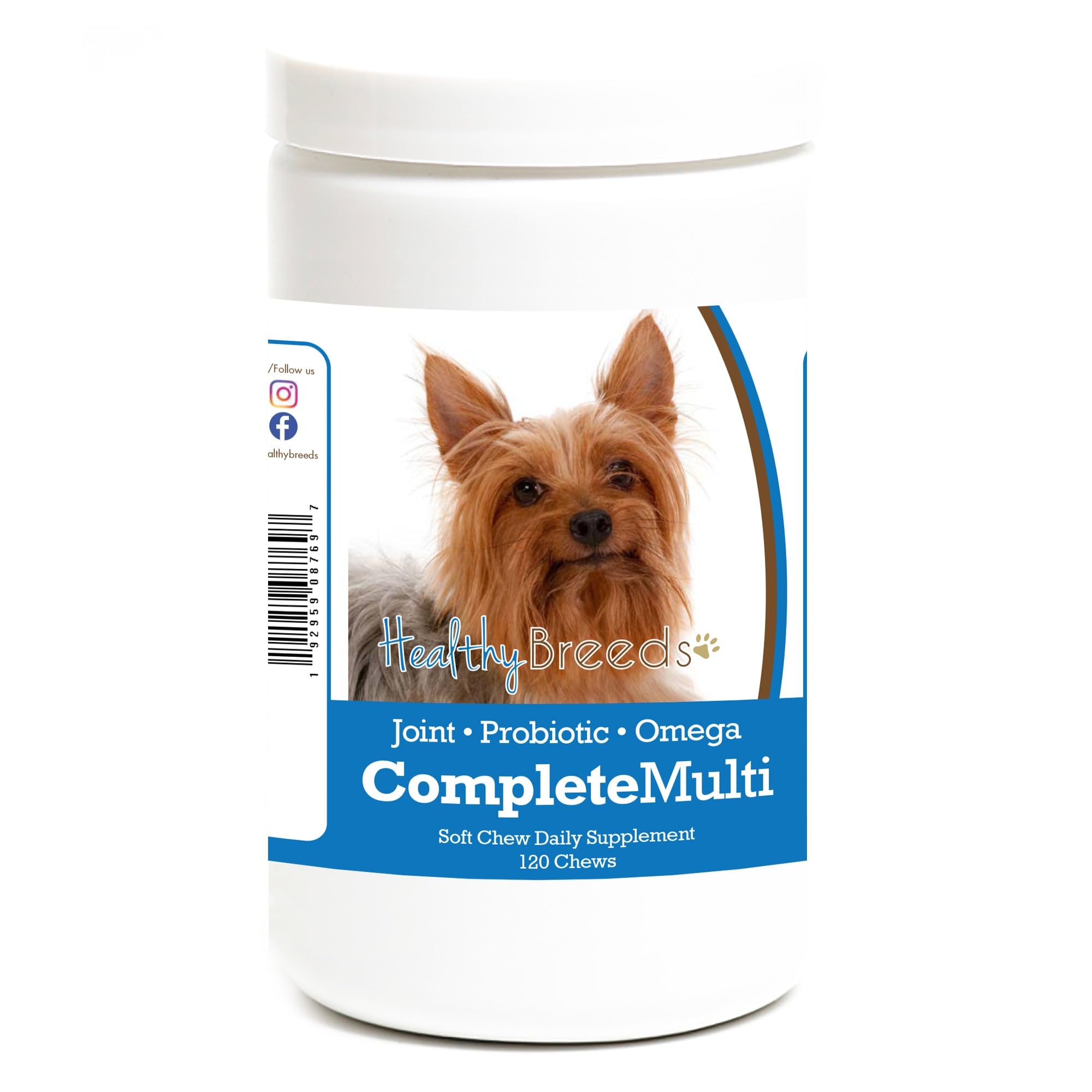 Healthy Breeds Silky Terrier All in One Multivitamin Soft Chew 120 Count