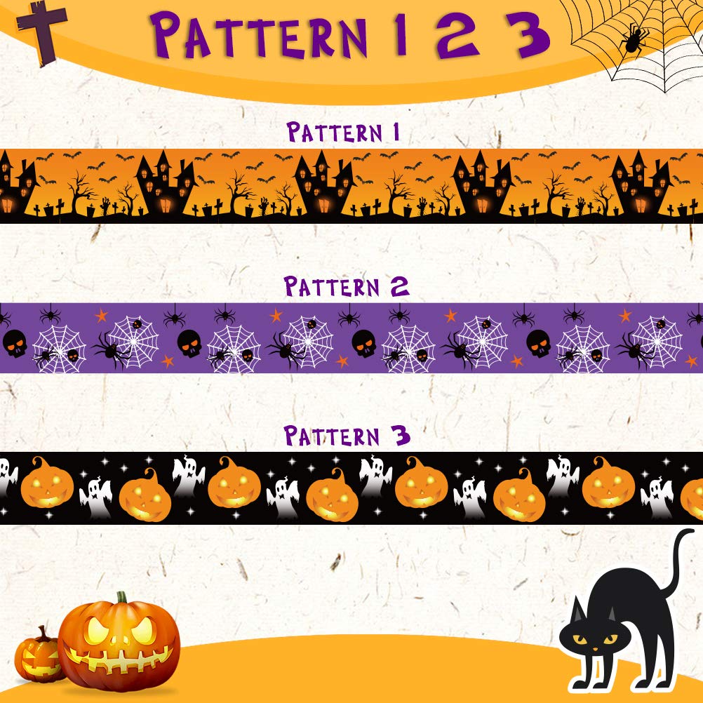Kooltail Breakaway Cat Collar With Bells - 3 Pack Halloween Cat Collar With Pumpkin Ghost Patterns Safety Buckle Kitten Collars, Adjustable Cute Pet Collar For Boys And Girls Holiday Costume Orange