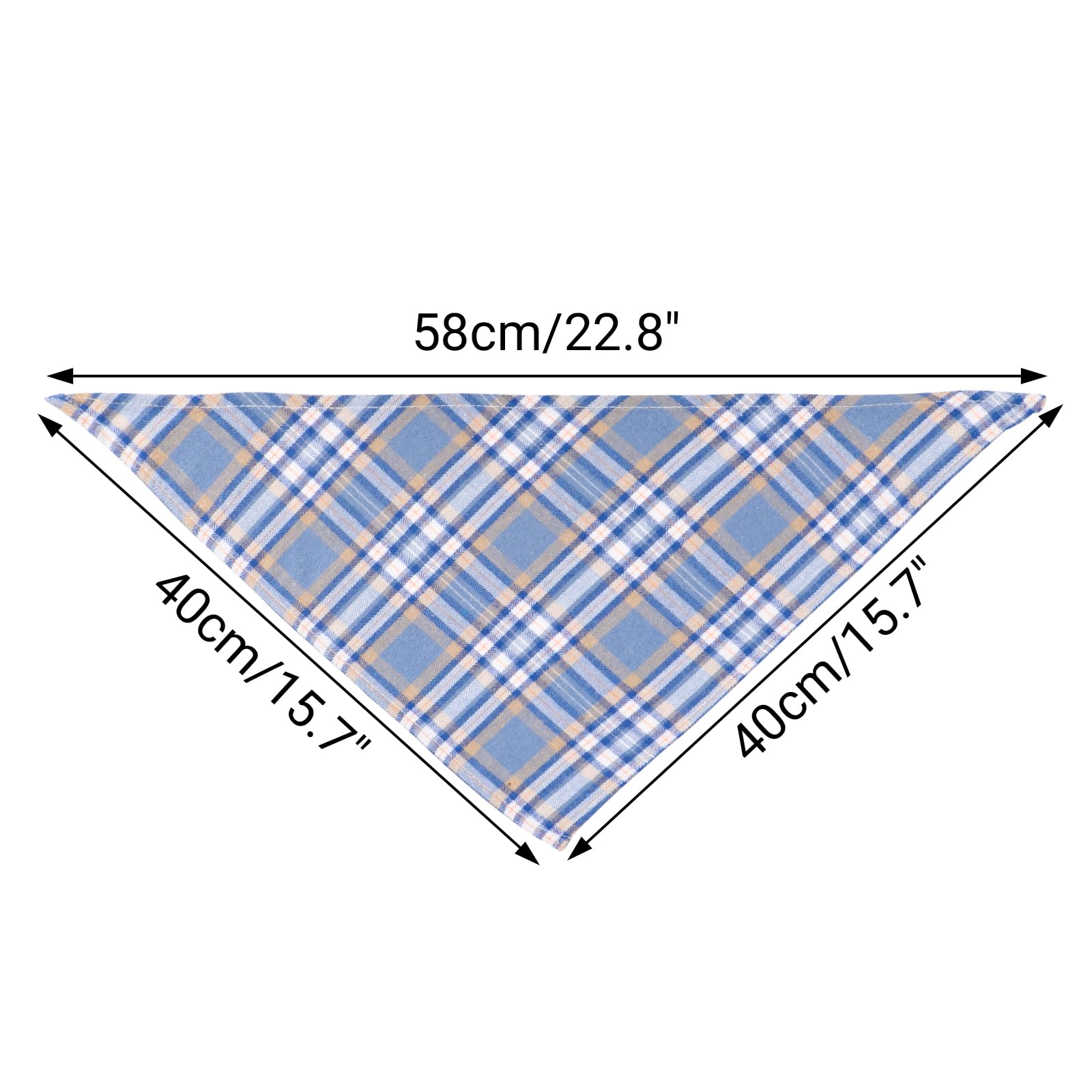 Segarty 30 Pack Dog Bandanas, 22.8''X15.7'' Triangle Plaid Bibs Pet Scarf Accessories Bulk For Medium Small Dogs Cats Large Pupp