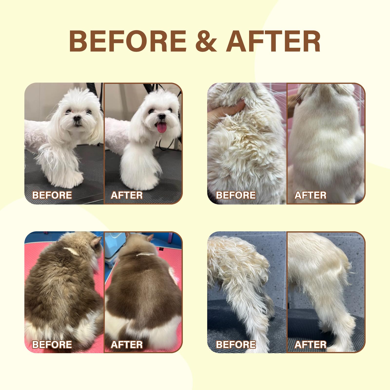 GJYC PET Pet Fur Care Oil - Detangles, Reduces Shedding - Adds Shine with Collagen & Natural Oils - Leave-in Conditioner for Dog