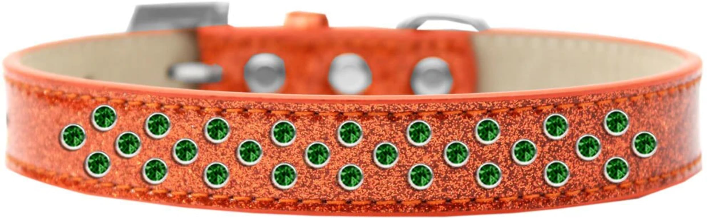 Dog, Puppy & Pet Ice Cream Collar, Emerald Green Crystal Rimsets Sprinkles Red 20