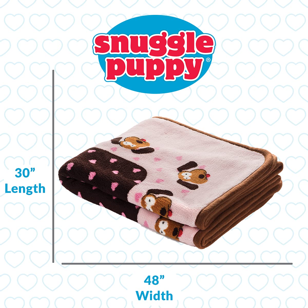 SmartPetLove Snuggle Puppy Blanket - Soft, Long Lasting, 48x30in, Pink Pattern, Model BLK2