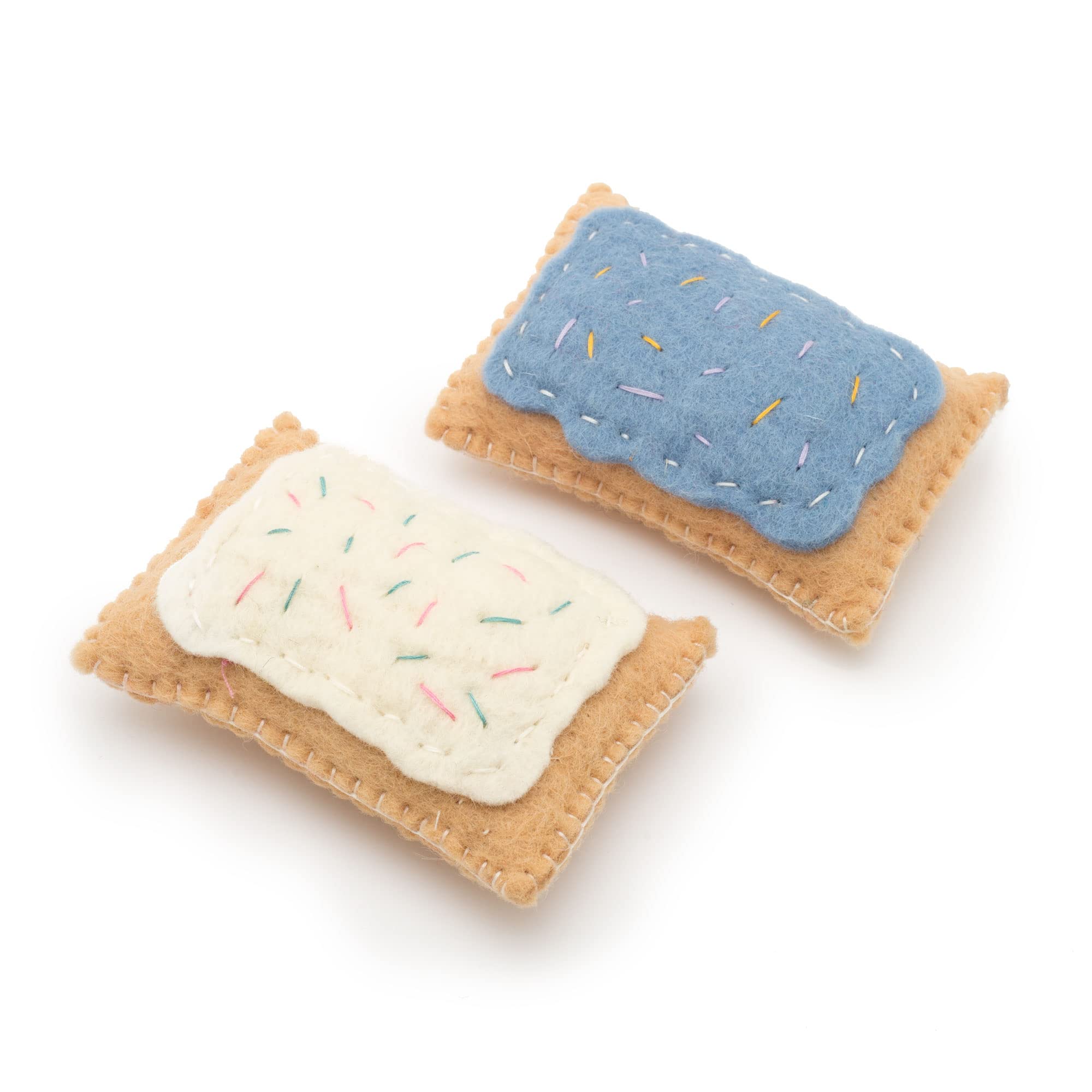 Glaciart One Wool Pop Tart Cat Toy Set With Catnip (2Pcs) | For Interaction & Boredom Relief, Encourages Cats To Exercise & Play