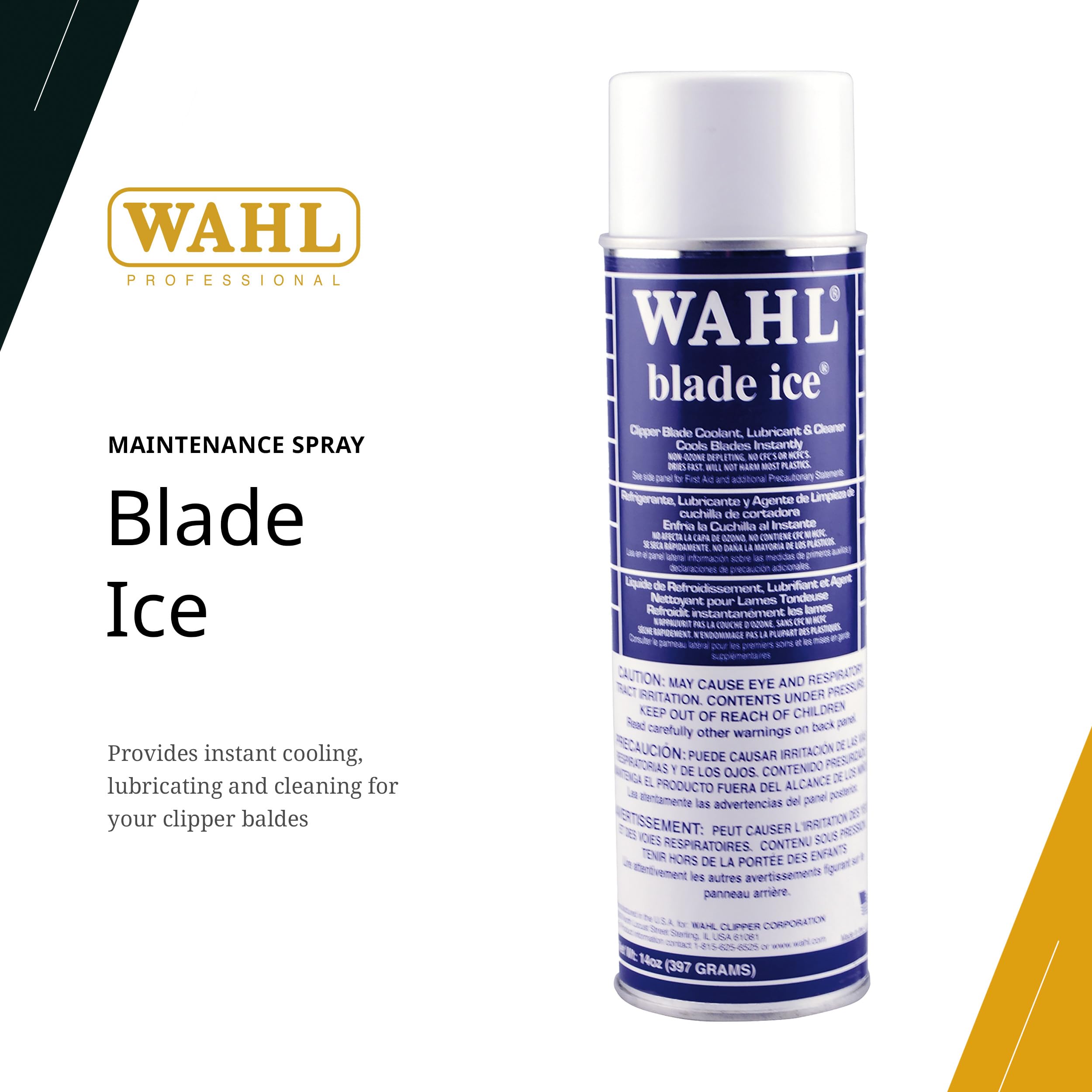 Wahl Professional Blade Ice Spray Blade Coolant Cleaner Lubricant Instant Cooling 414ml