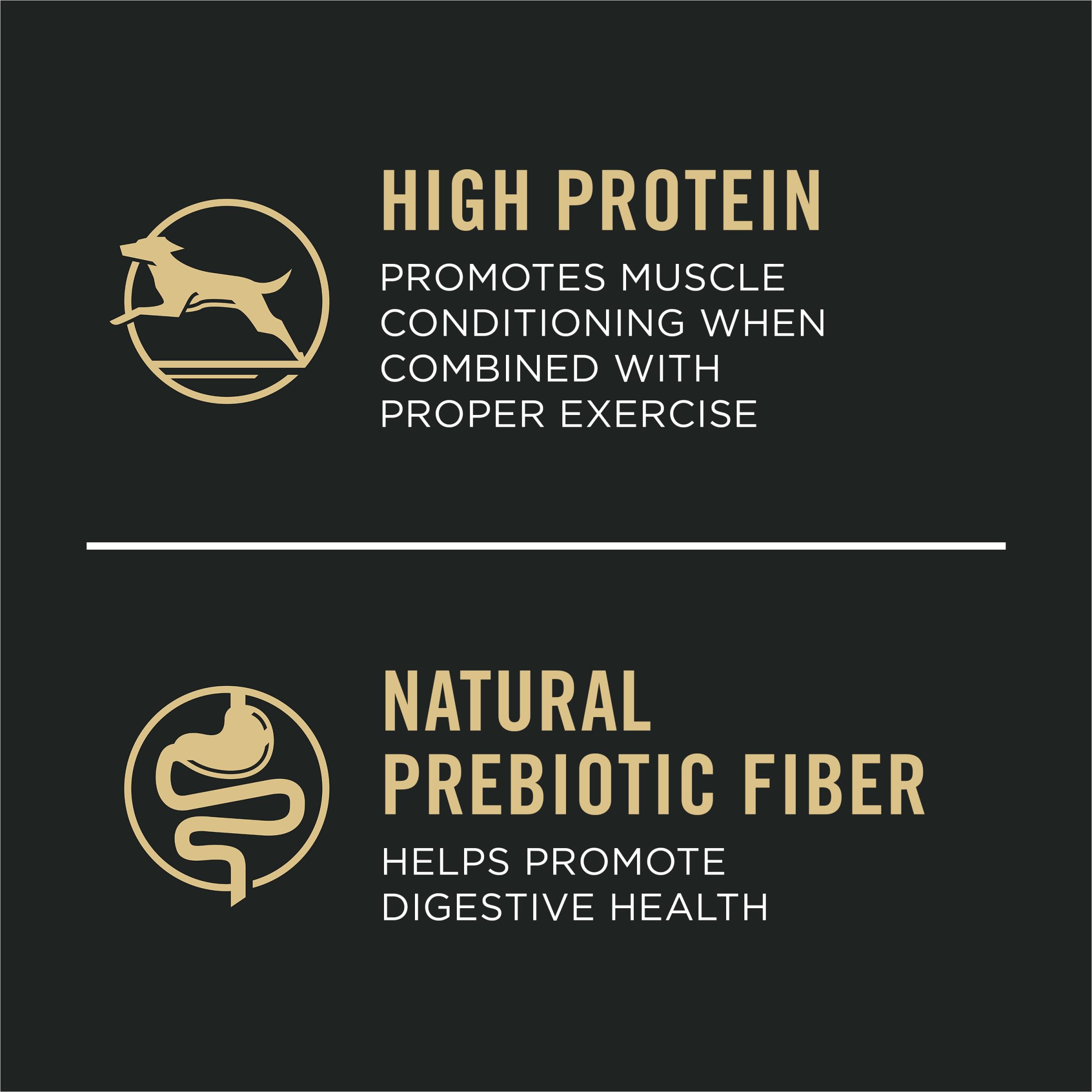 Purina Pro Plan Large Breed Dry High Protein Dog Food with Probiotics for Dogs, Beef and Rice Formula - 18 lb. Bag