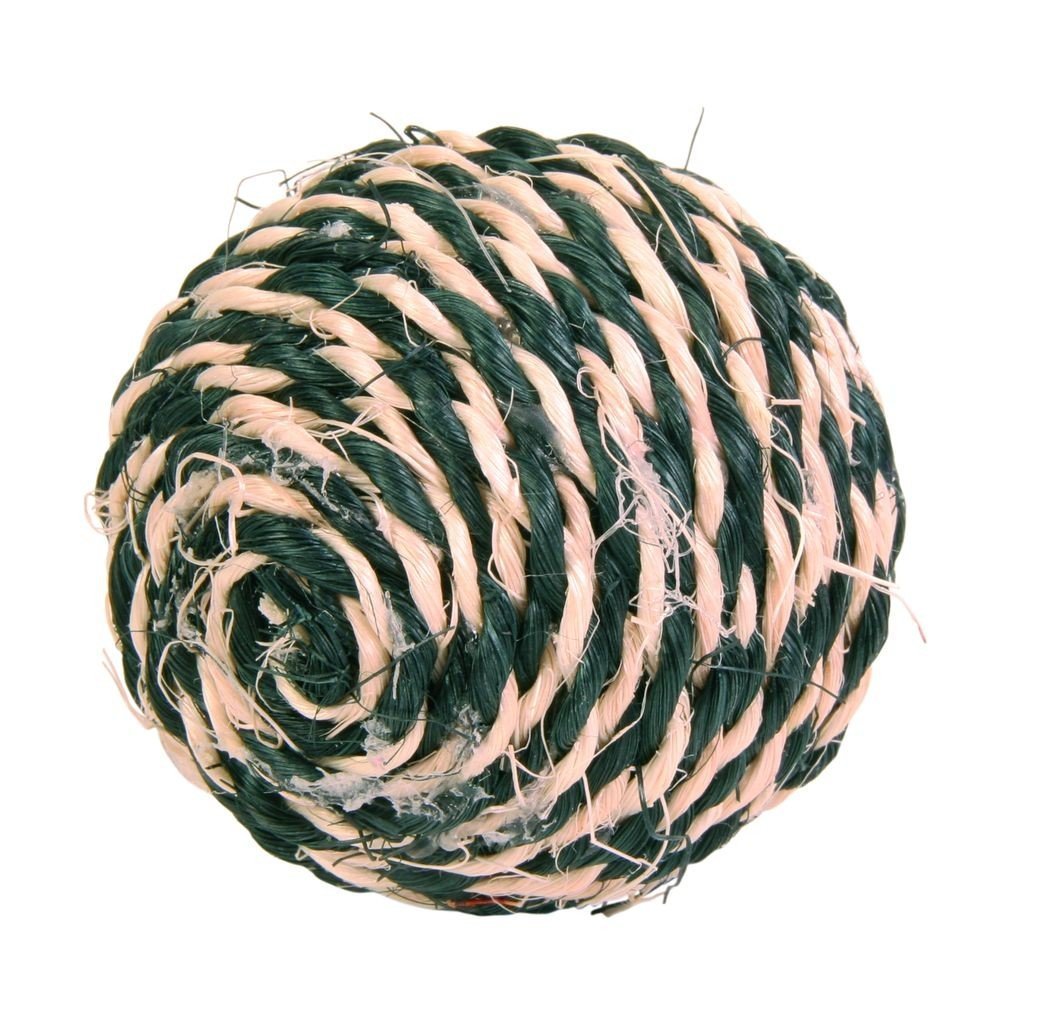 Trixie Sisal Rope Ball Pet Toy For Cats & Kittens, Teaser Toy For Cats, Brings Out The Natural Instincts Of Hunting In Cats, 6 C