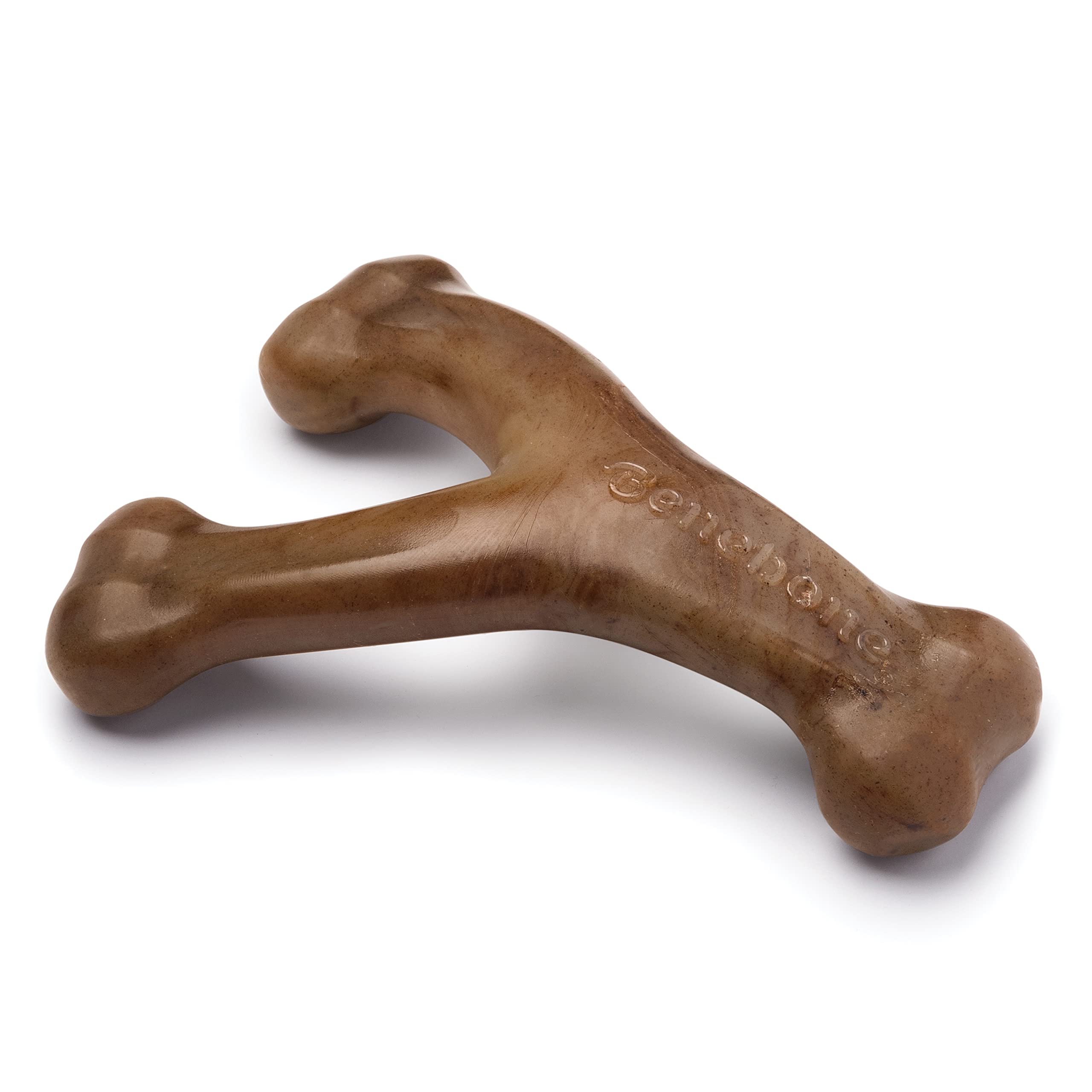 Benebone 2 Count (Pack Of 1) Wishbone/Dental Durable Dog Chew Toys, Real Bacon, Made In Usa, Small