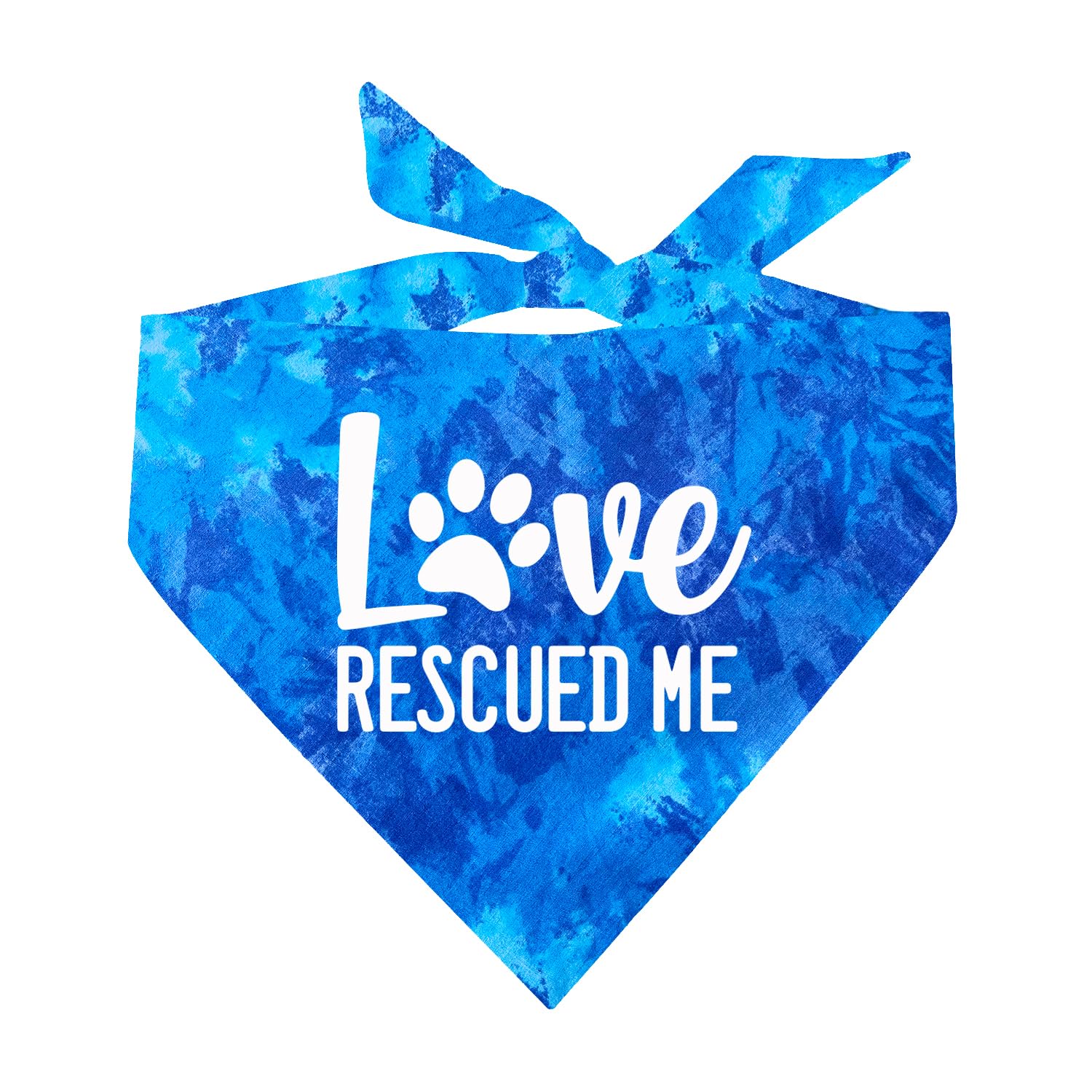 Love Rescued Me Adoption Rescue Dog Dog Bandana (Royal Scrunch, Os164)