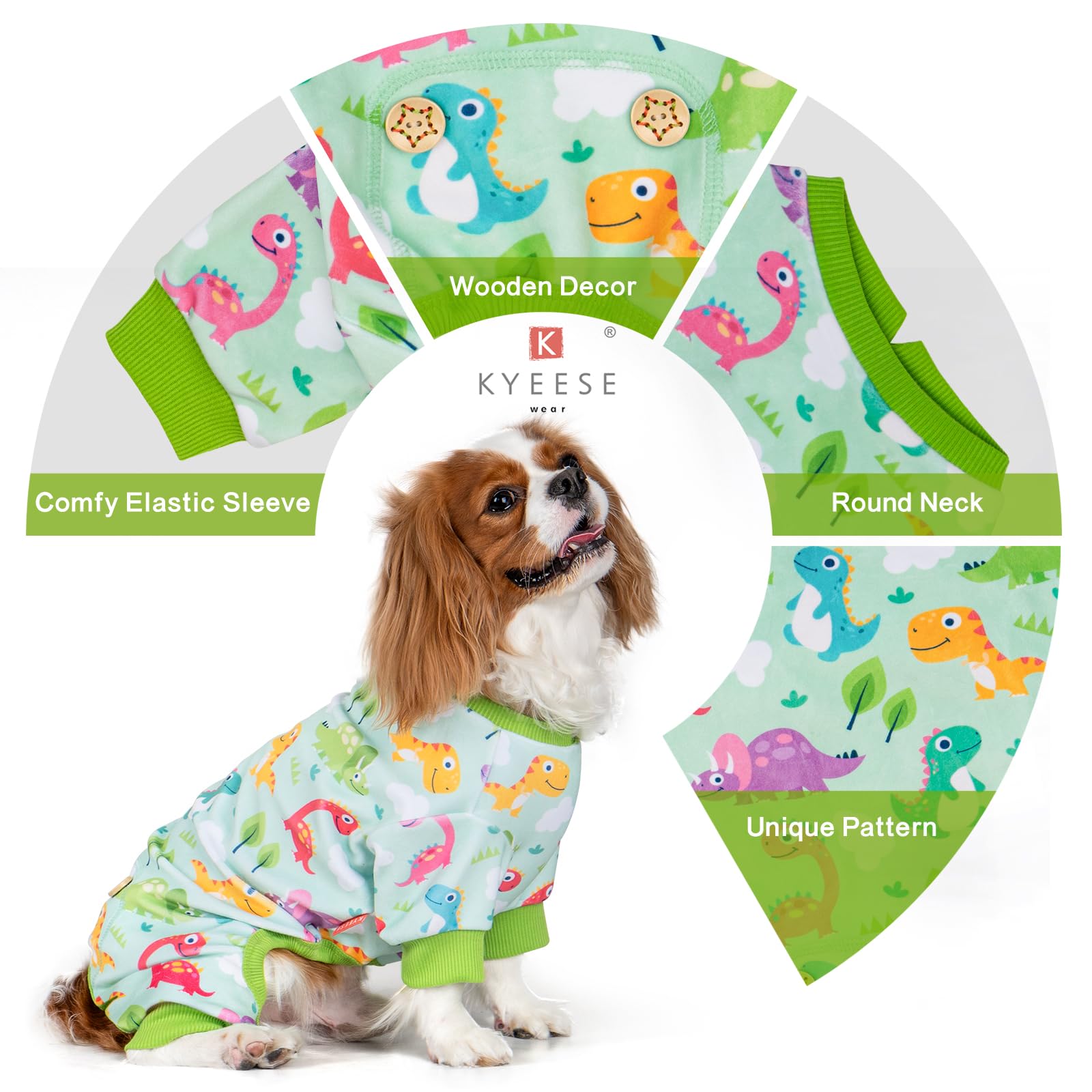 Kyeese Dog Pajamas Comfy Clothes For Dogs Boy Girl Stretchy Pet Jammies Onesie Soft Outfit Velvet Pjs Large Dog Pajamas With Col