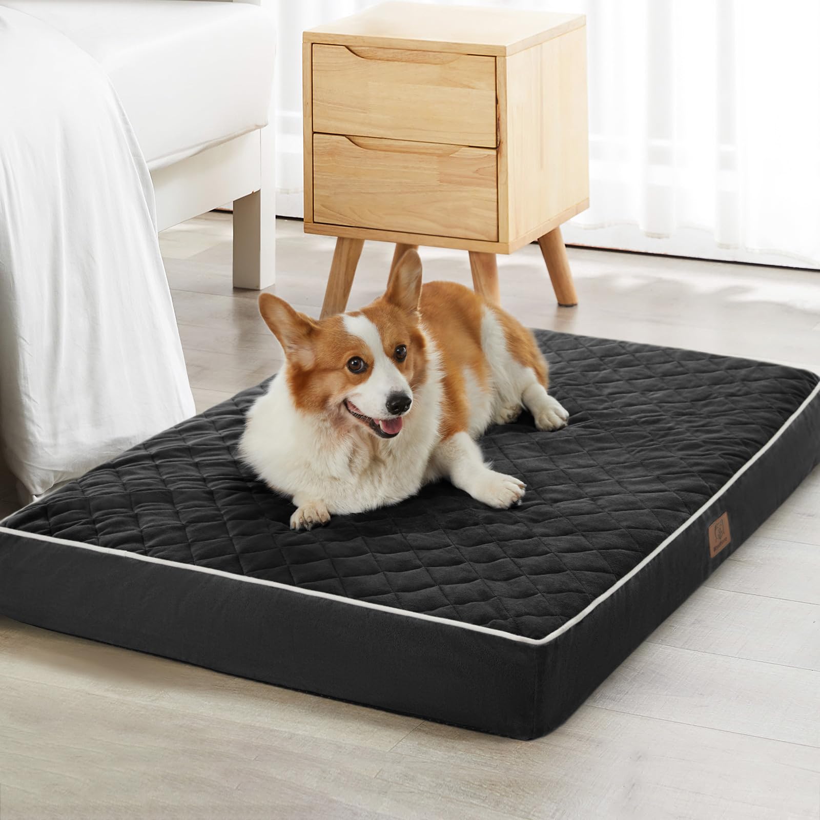 WNPETHOME Orthopedic Big Dog Beds Large Sized Dog, Waterproof Extra Large Dogs Bed with Removable Washable Cover, Multi-Needle Q