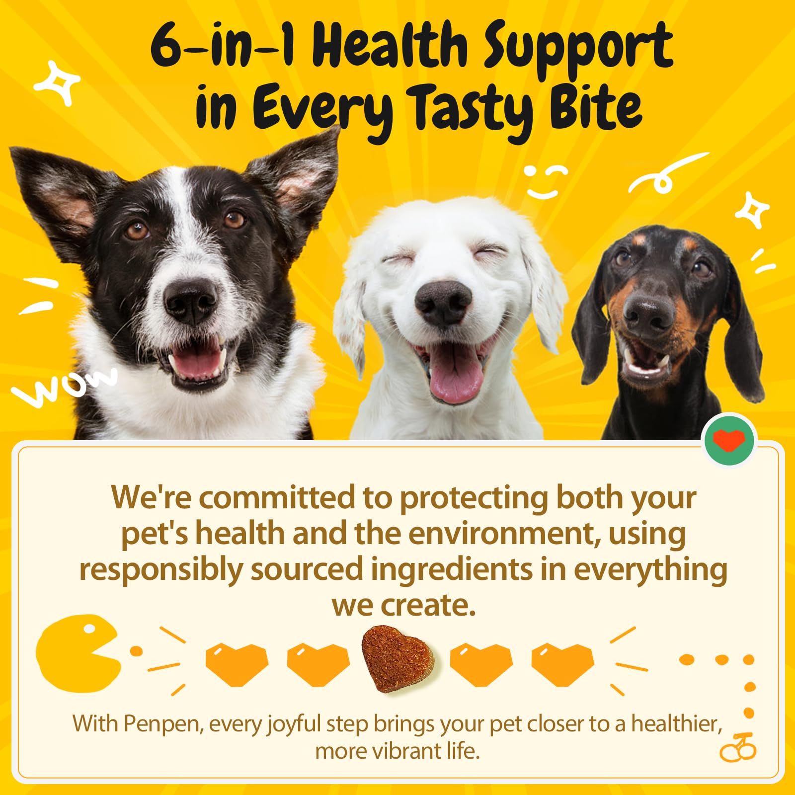 PENPEN Probiotics for Dogs, Dogs Probiotics for Digestive Health, Multi-Probiotic and Enzyme Blend Promote Gut Health & Immune S