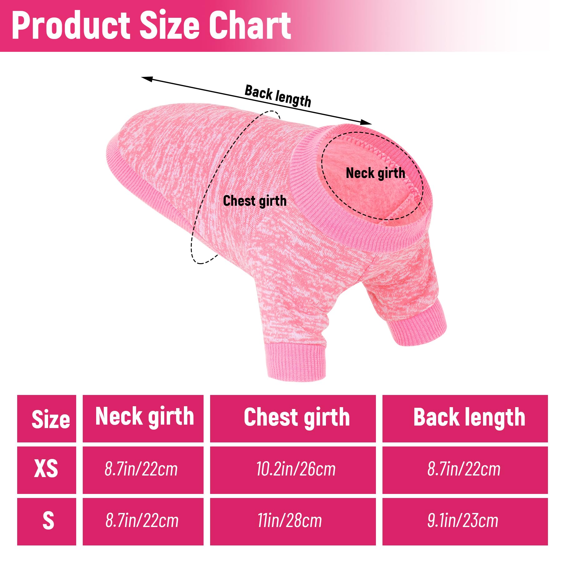 Rbenxia 3-Piece Dog Sweaters: Warm Doggie Sweatshirts & Cat Pets Outfits - Small Puppy & Cat Sizes - Winter