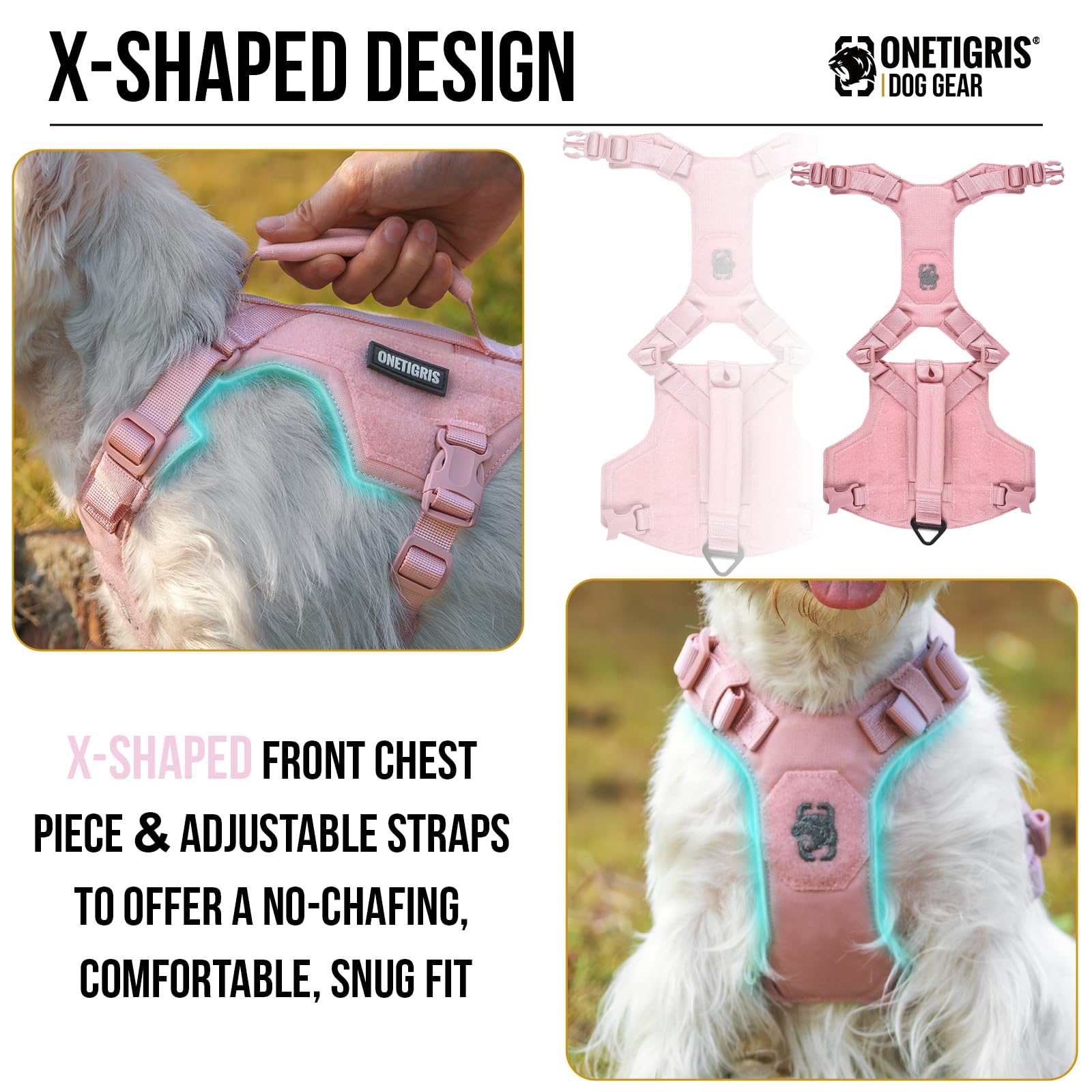 Onetigris Small Harness Dog Harness And Leash Set,Mini Trooper No Pull Dog Vest Fully Adjustable Harness For Puppy Dog And Cats,