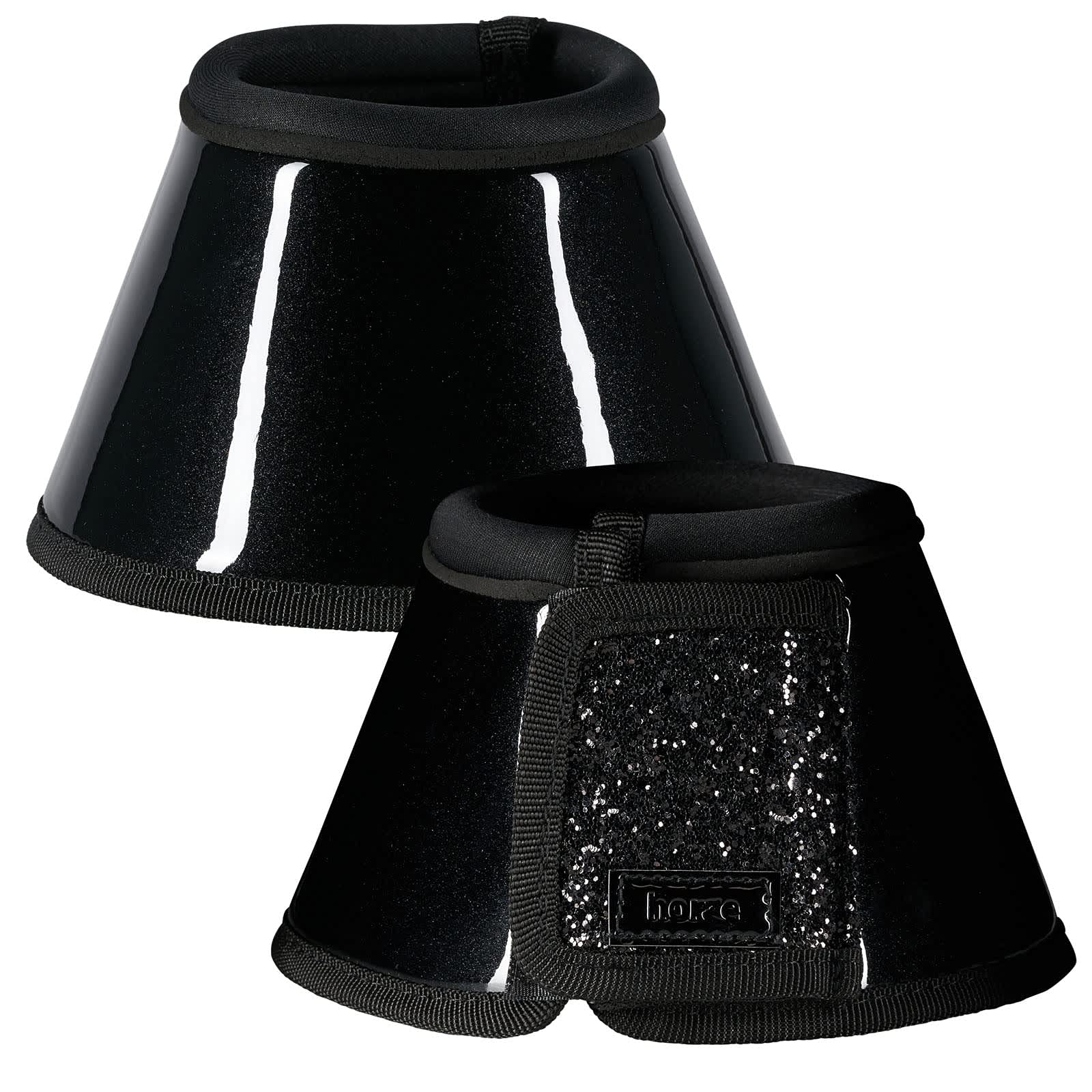 Horze Bell Boots With Glitter - Black - X-Large