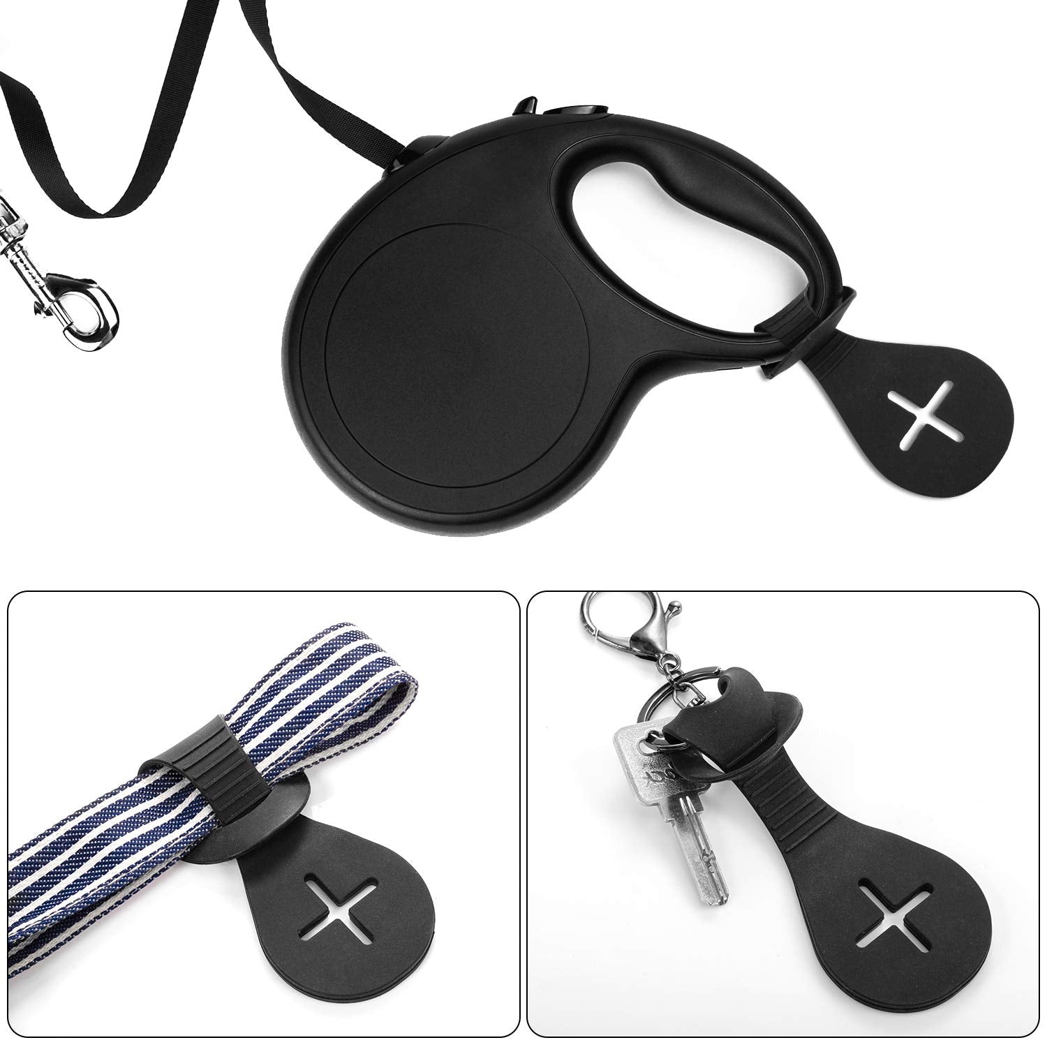 Boao 4 Pieces Pet Poop Bag Holder for Leash Dog Waste Bag Carrier Handy and Easy Use Dispenser Accessories