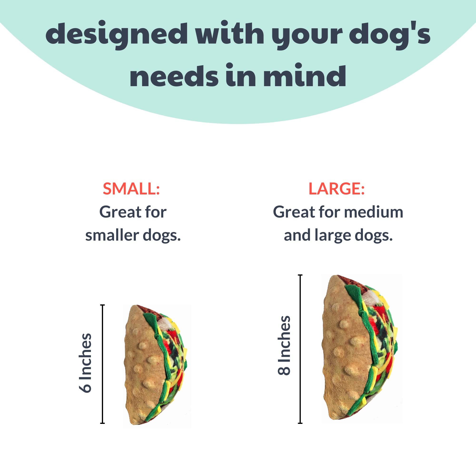 Huxley & Kent For Dogs - Taco Tuesday (Small) - Funny Dog Toy With Squeaker - Fun, Durable, And Safe