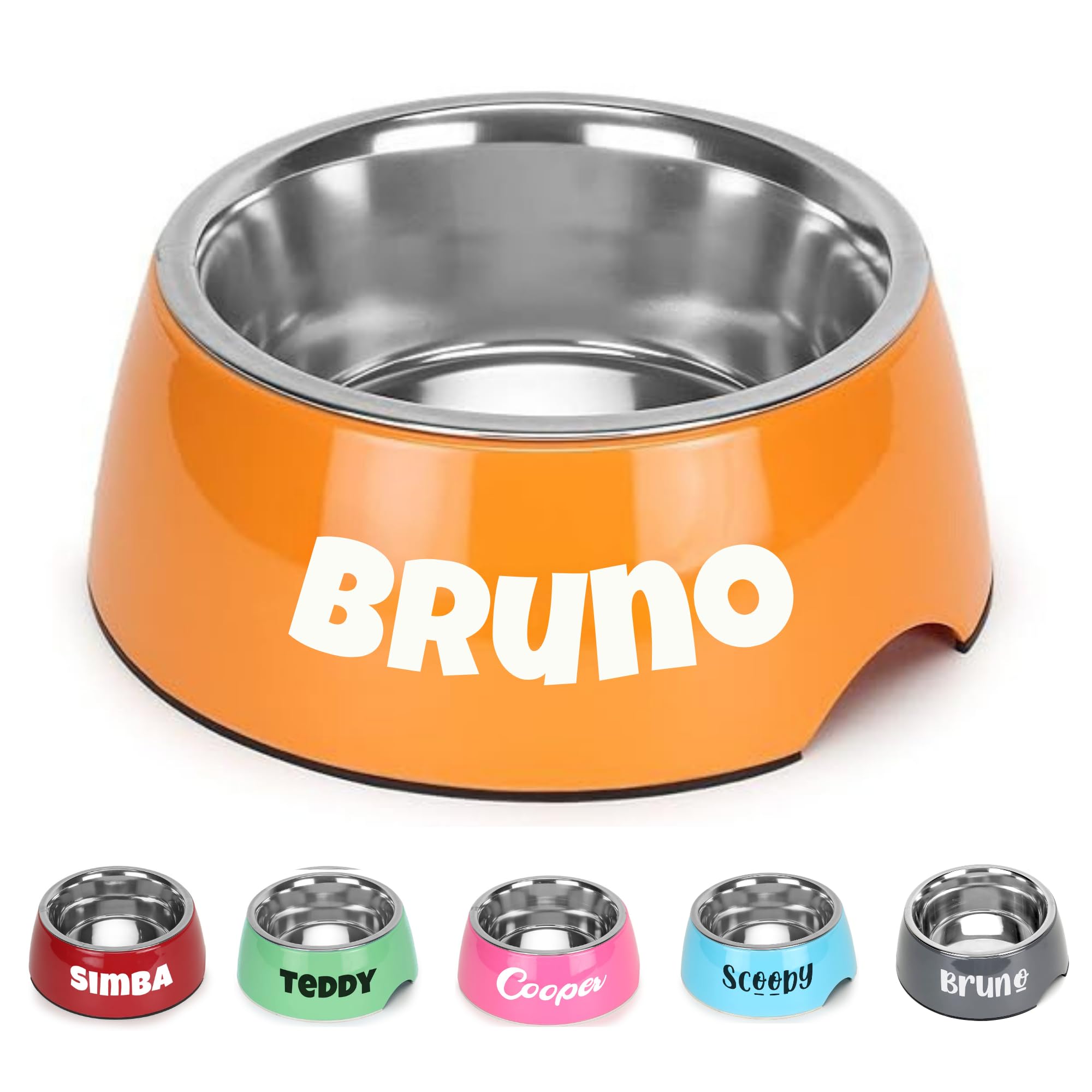 Personalized Pet Bowl  Custom Dog & Cat Food Bowl With Name | NonSlip, Durable, BpaFree, Stainless Steel Inner | 800Ml For Al