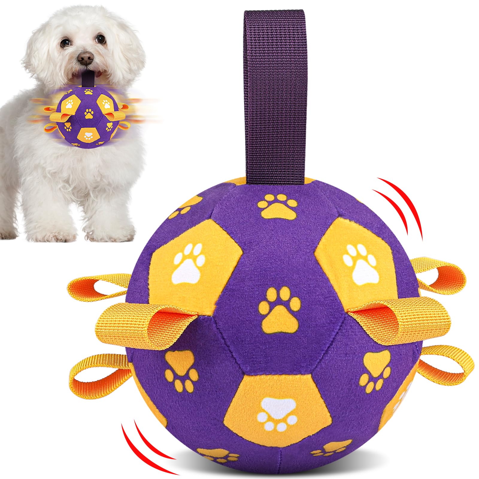 QDAN Interactive Dog Toys, Squeaky Moving Ball Toy with Remote Control, Music Modes Bouncing Ball for Dogs, Rechargeable Dog Toy