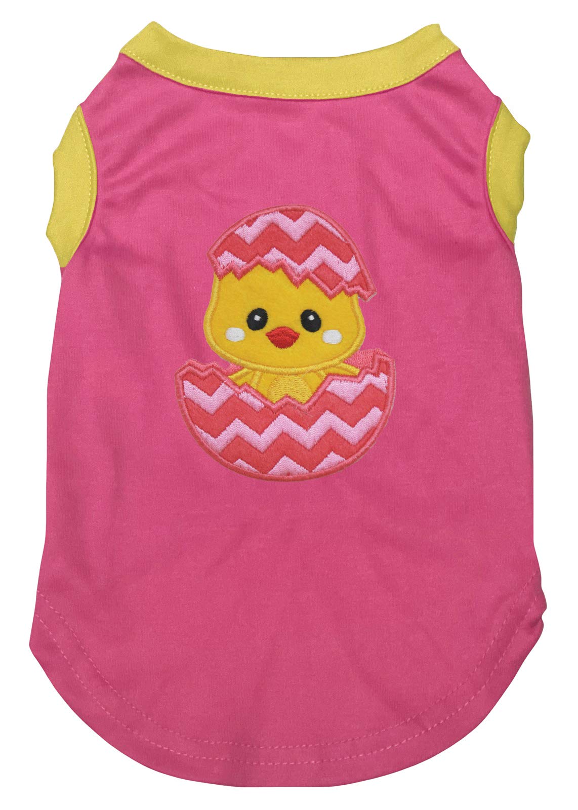 Petitebella Chick Egg Puppy Dog Shirt (Hot Pink/Yellow, Xx-Large)