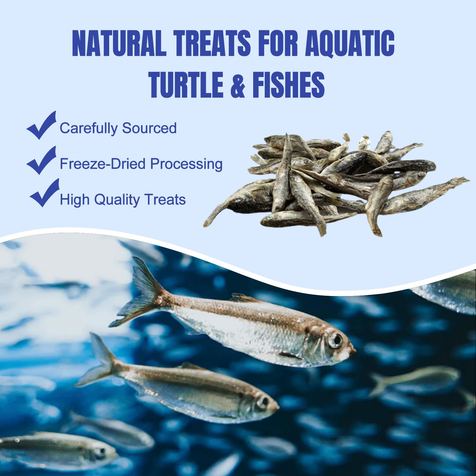 Amzey Dried River Fish 2.3 oz - Natural Food for Turtles, Reptiles & Tropical Fish
