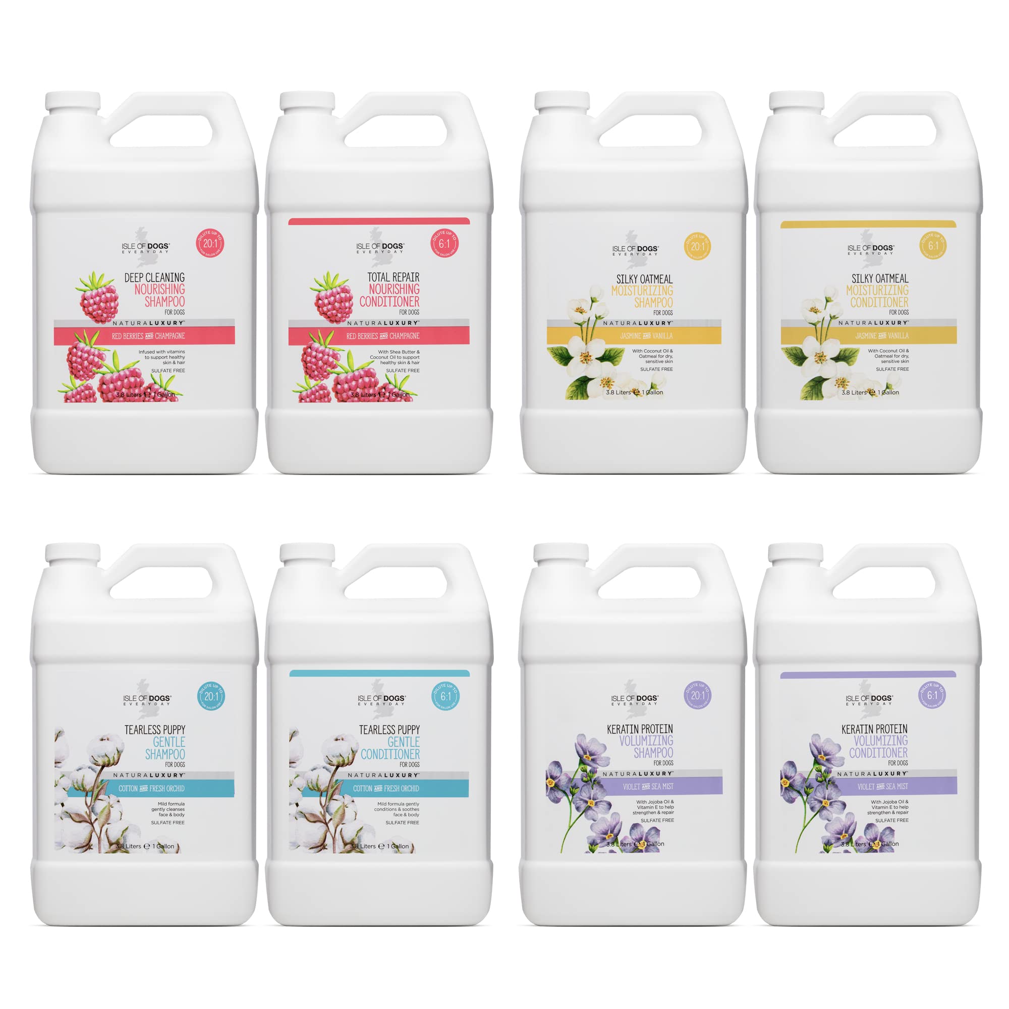 Isle of Dogs Silky Oatmeal Conditioner - 128 Fl Oz, 1 Gal, Mix, Model 831-gal