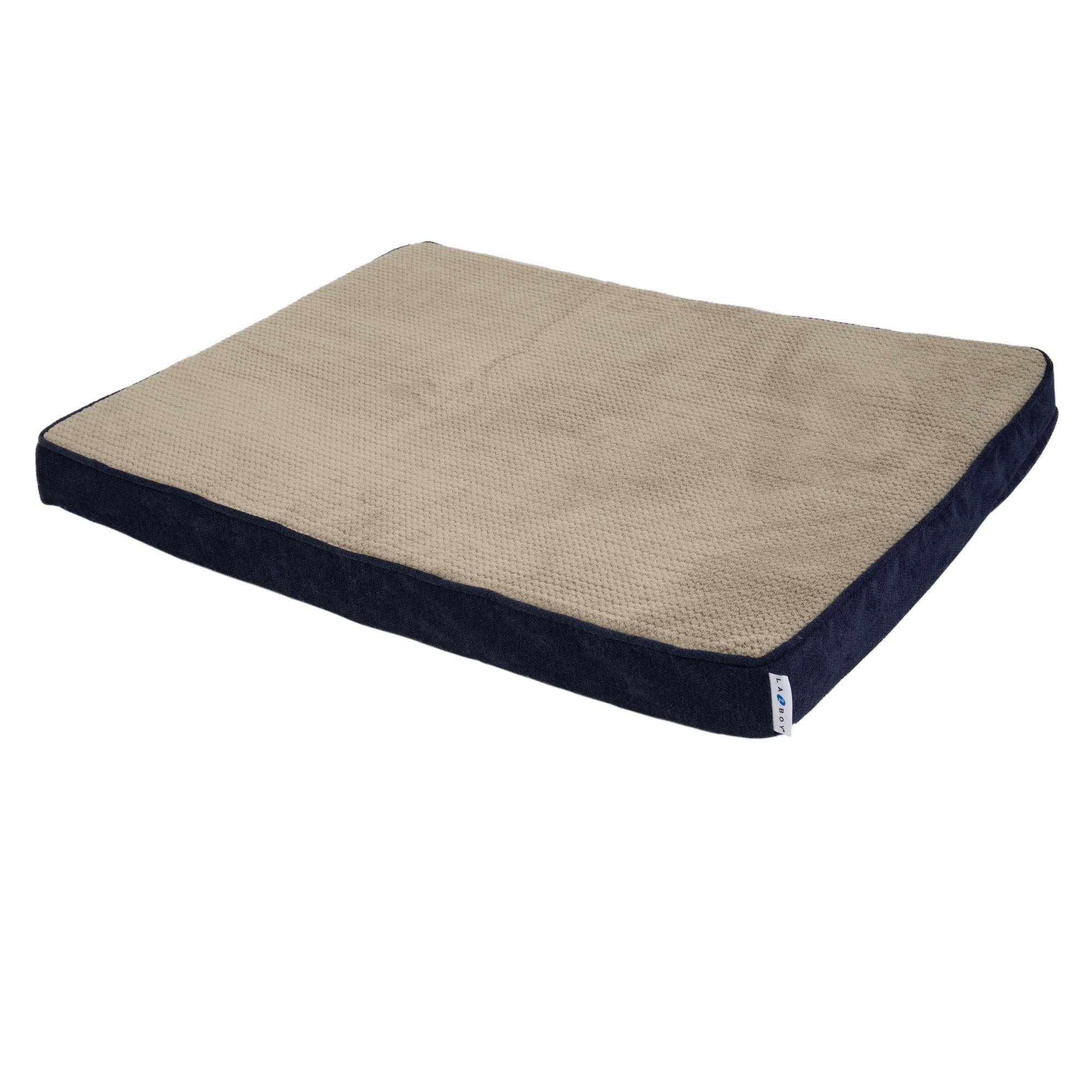 Petmate La-Z-Boy Bentley Orthopedic Foam Large Dog Bed Midnight Blue (36 x 28 x 3 inches) for Dogs up to 50lbs with Supportive F