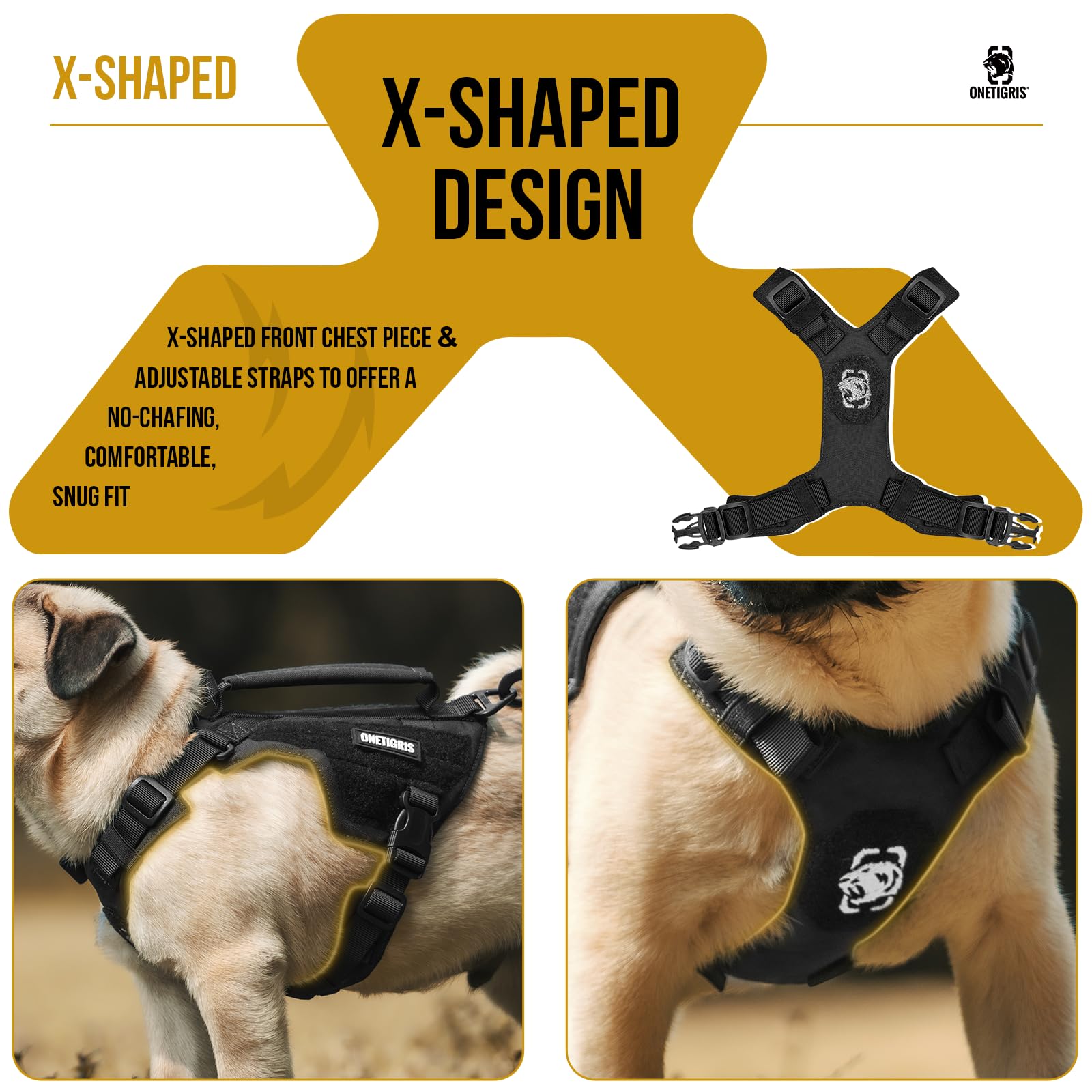 Onetigris Dog Harness Extra Small Puppy Harness, No-Pull Dog Leash Set, Adjustable Soft Padded Vest, No-Choke Pet Vest With Easy