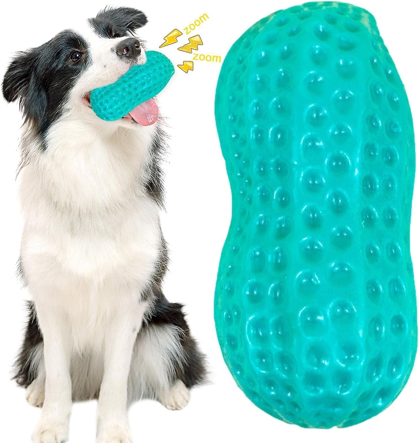 Kspups Teething Toys For Puppies,Squeaky Teething Toys Peanut Shape For Puppies Soft Squeaky Dog Toys I Color As Vary