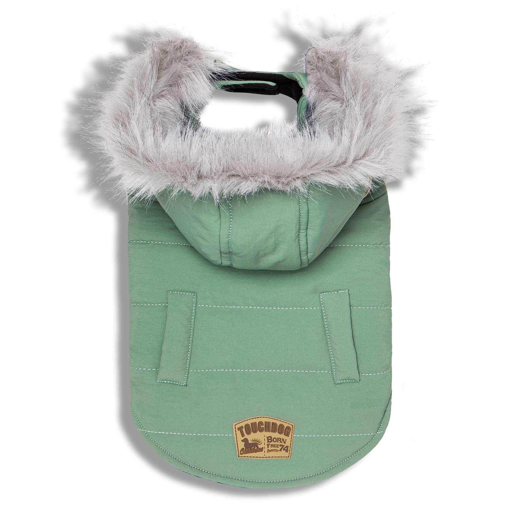 Touchdog Eskimoswag Duckdown Parka Dog Coat, Xsmall, Mint Green